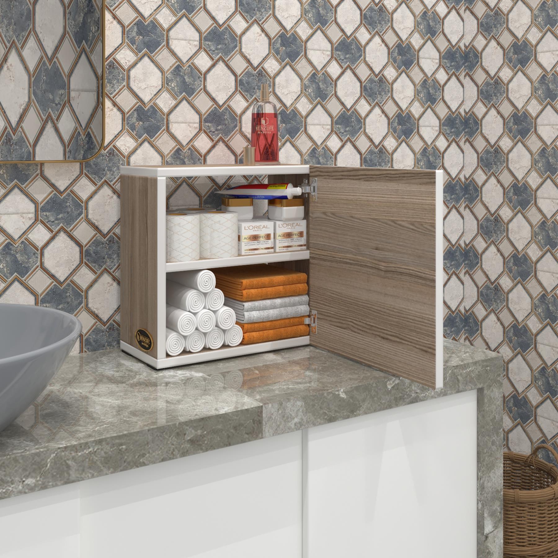 Kenzlife banyo ecza dolabı susanin crd 39*39*20 mutfak komodin (m) kapaklı arkalıksız