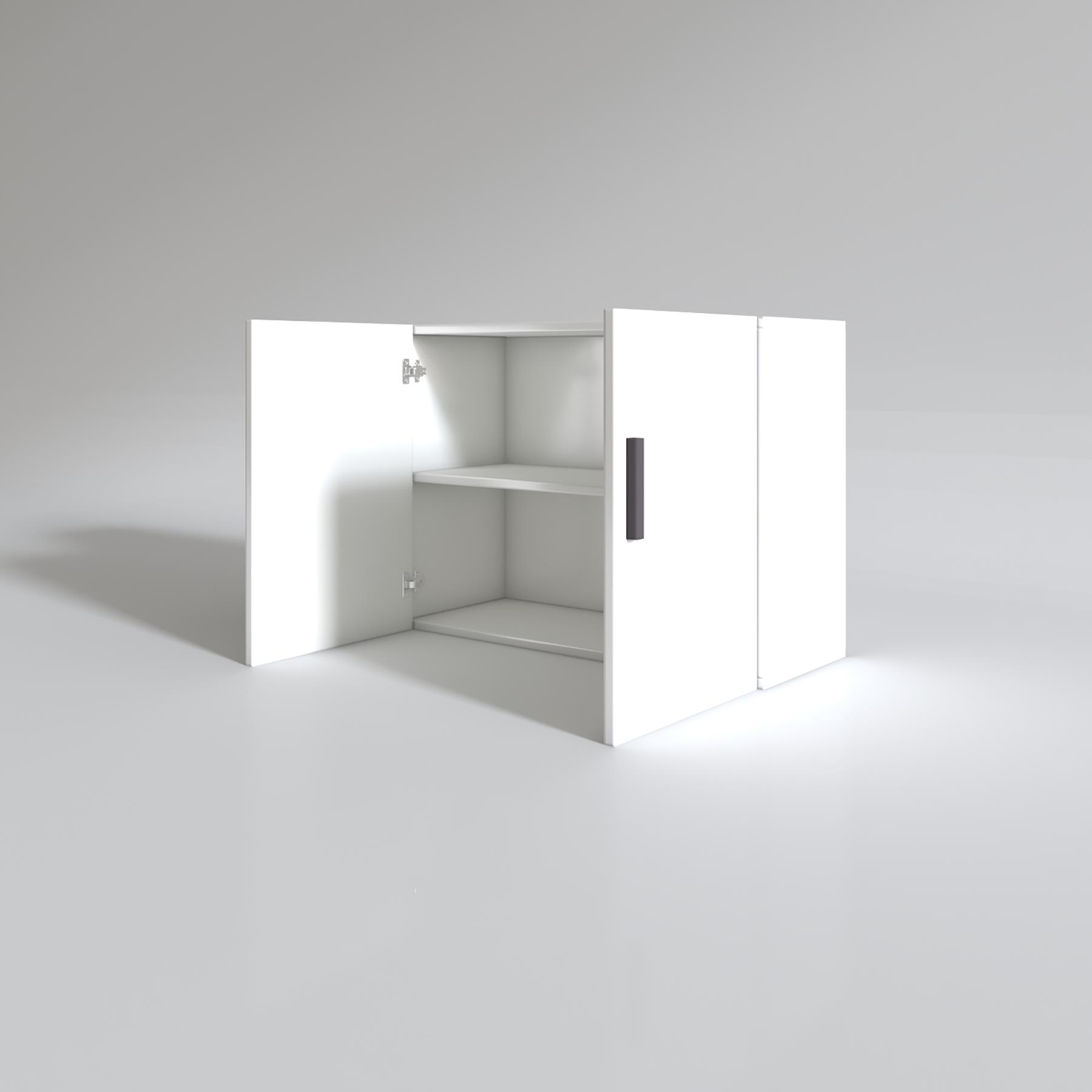 Kenzlife hazır mutfak castus22 byz 060*120*22 banyo dolabı kapaklı raflı arkalıklı