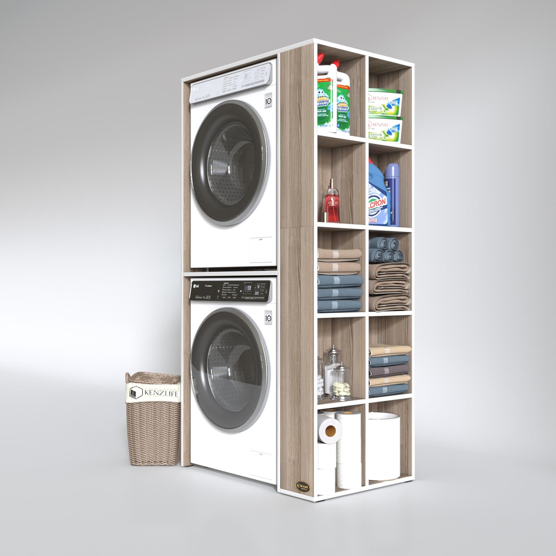 Kenzlife çamaşır-kurutma makinesi dolabı bolodenka crd 180*090*60 banyo kapaksız arkalıksız