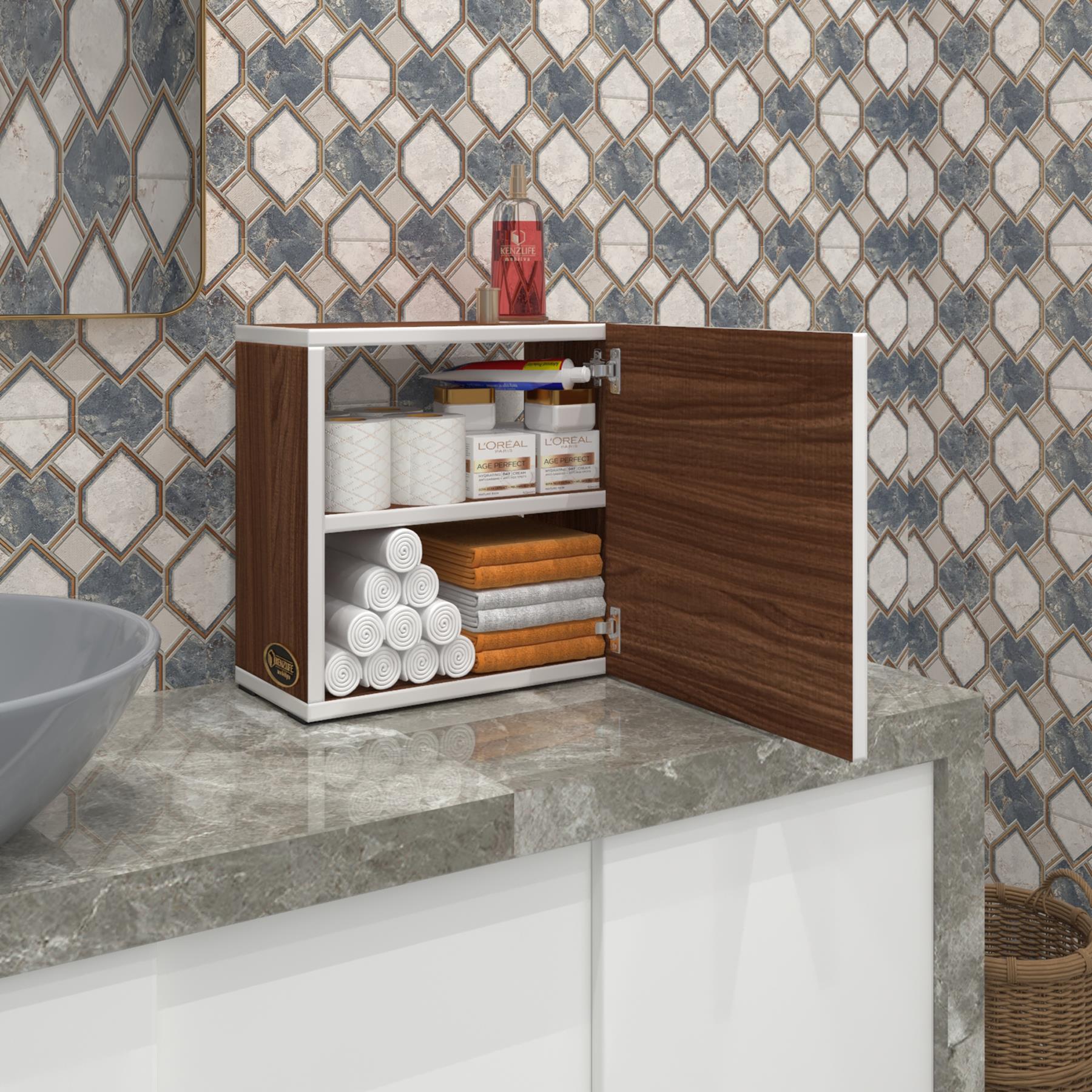 Kenzlife banyo ecza dolabı susanin cvz 39*39*20 mutfak komodin (m) kapaklı arkalıksız