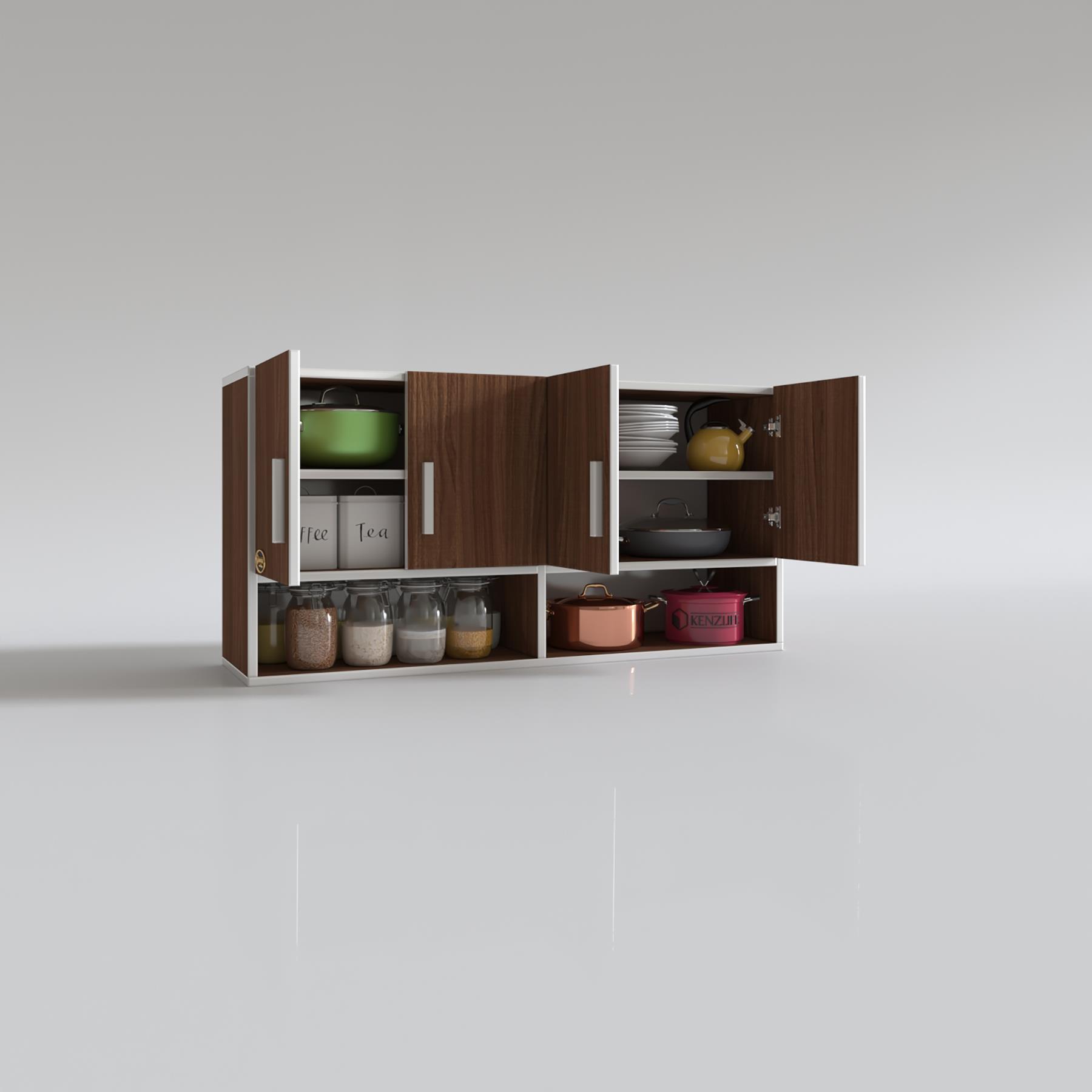 Kenzlife hazır mutfak vesper cvz 060*120*32 mutfak banyo dolabı kapaklı raflı