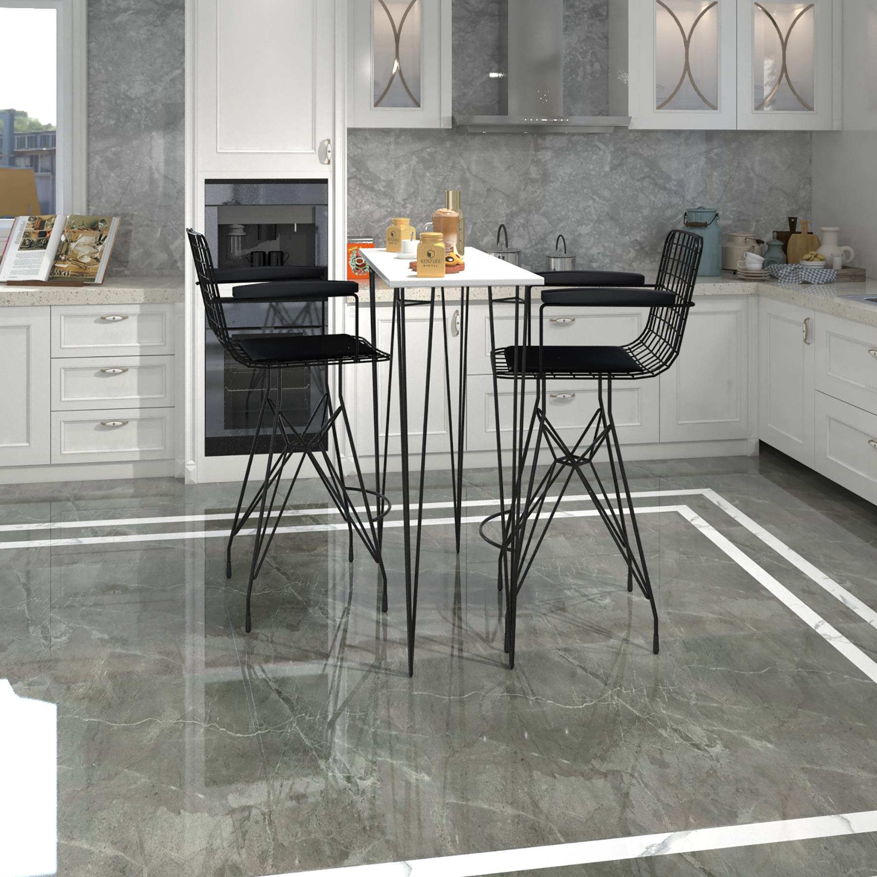 Knsz masa sandalye takımı hem105zengin byzsyh 100*040 2 sandalye syhsyh kolçaklı