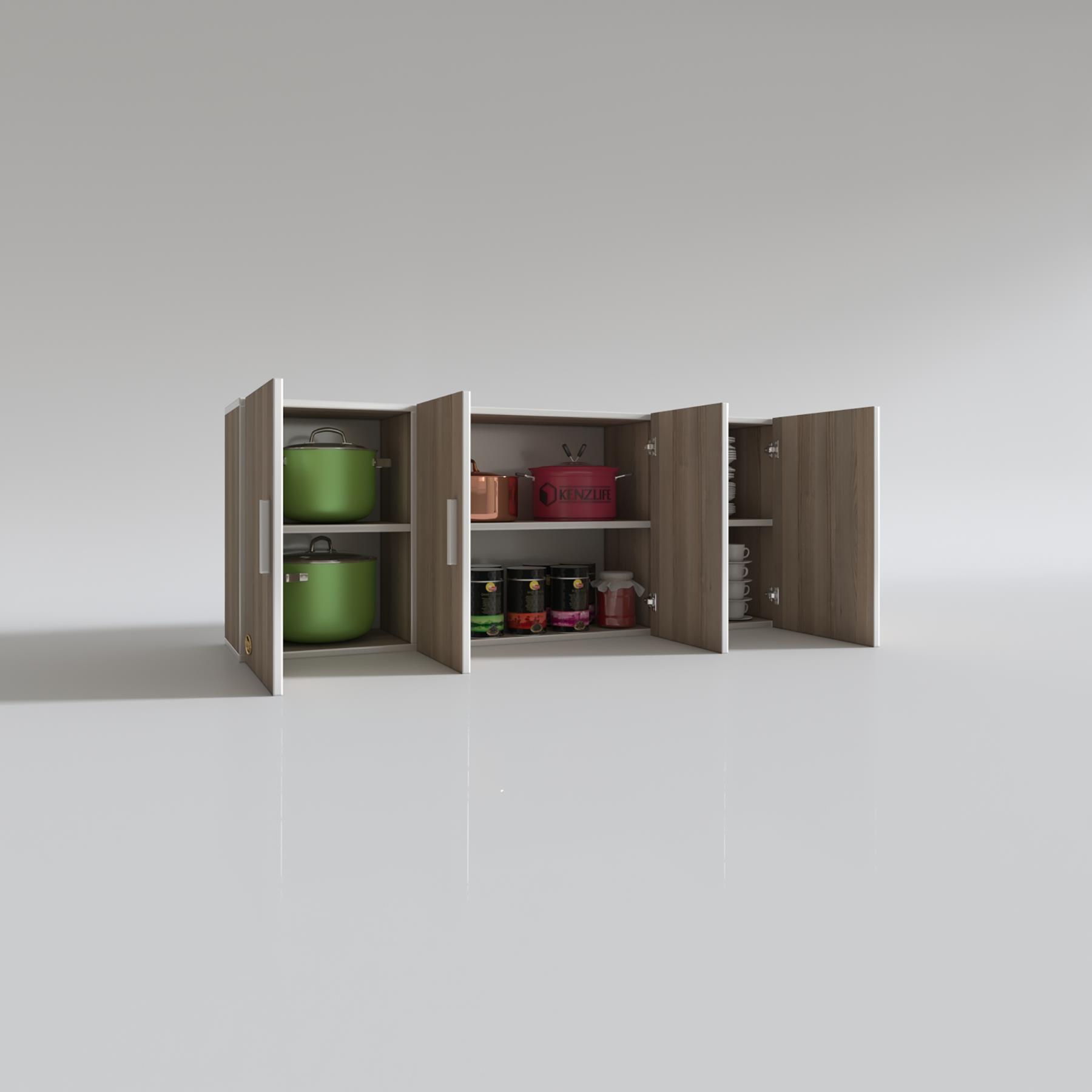 Kenzlife hazır mutfak marina crd 060*150*32 mutfak banyo dolabı kapaklı raflı