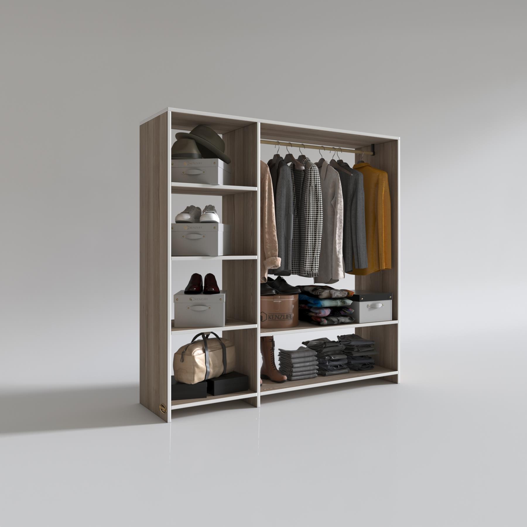 Kenzlife giysi dolabı mükremin 150*150*40 crd gardırop