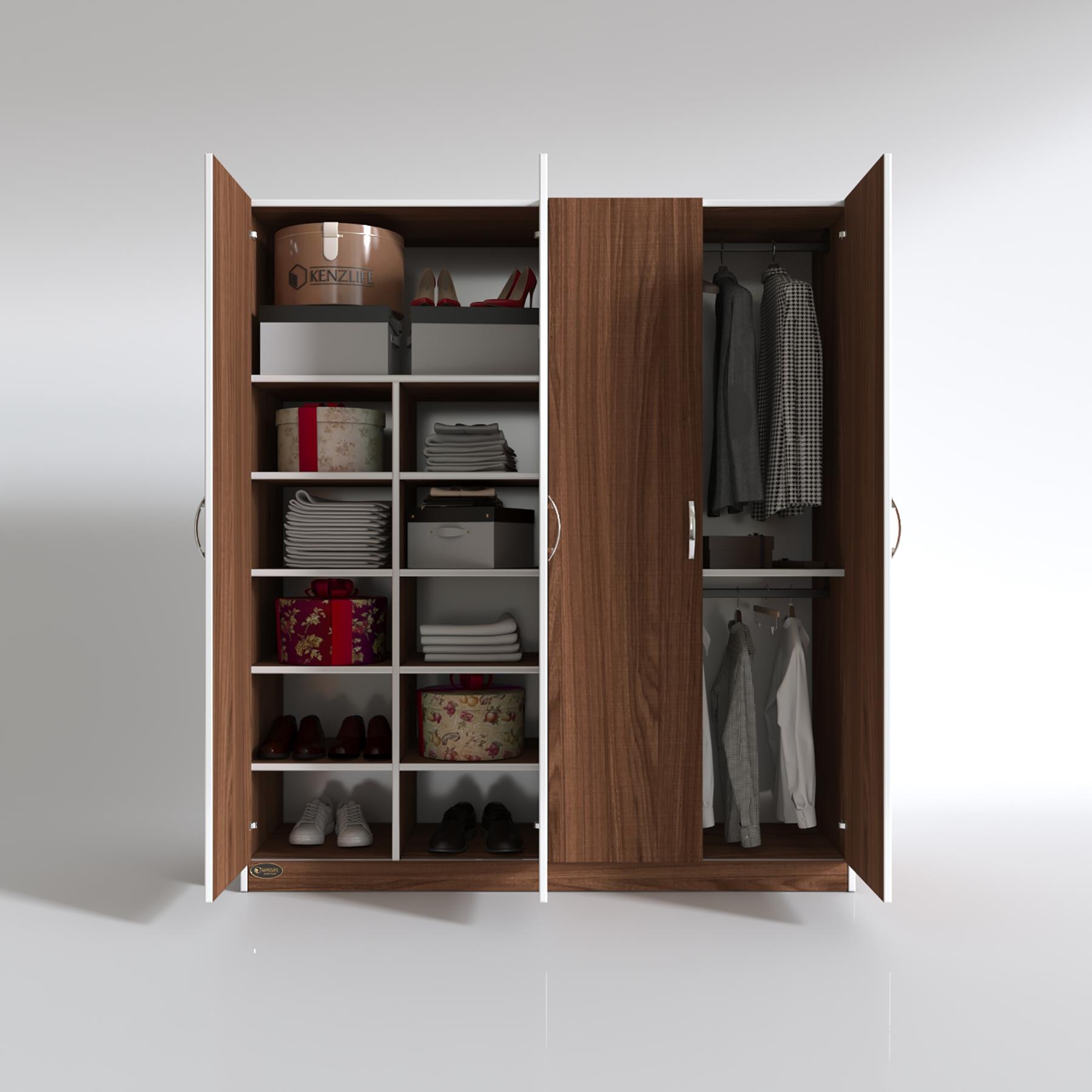 Kenzlife gardırop 4 kapılı kaktüs 180*160*52 cvz XLARGE kapaklı gardolap dolap