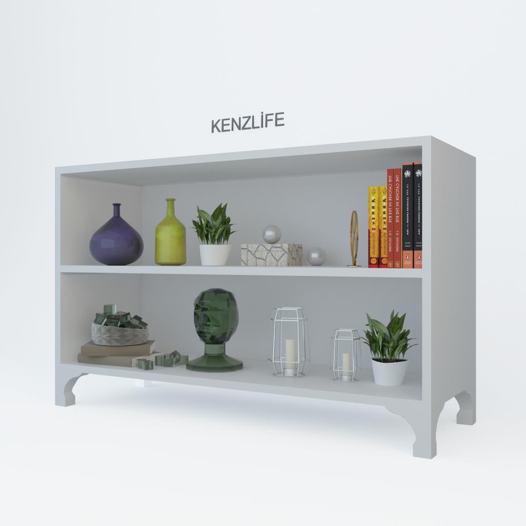 Kenzlife kitaplık tuğçe 048*090*020 byz ayaklı mutfak dolabı banyo ofis ayakkabılık kiler