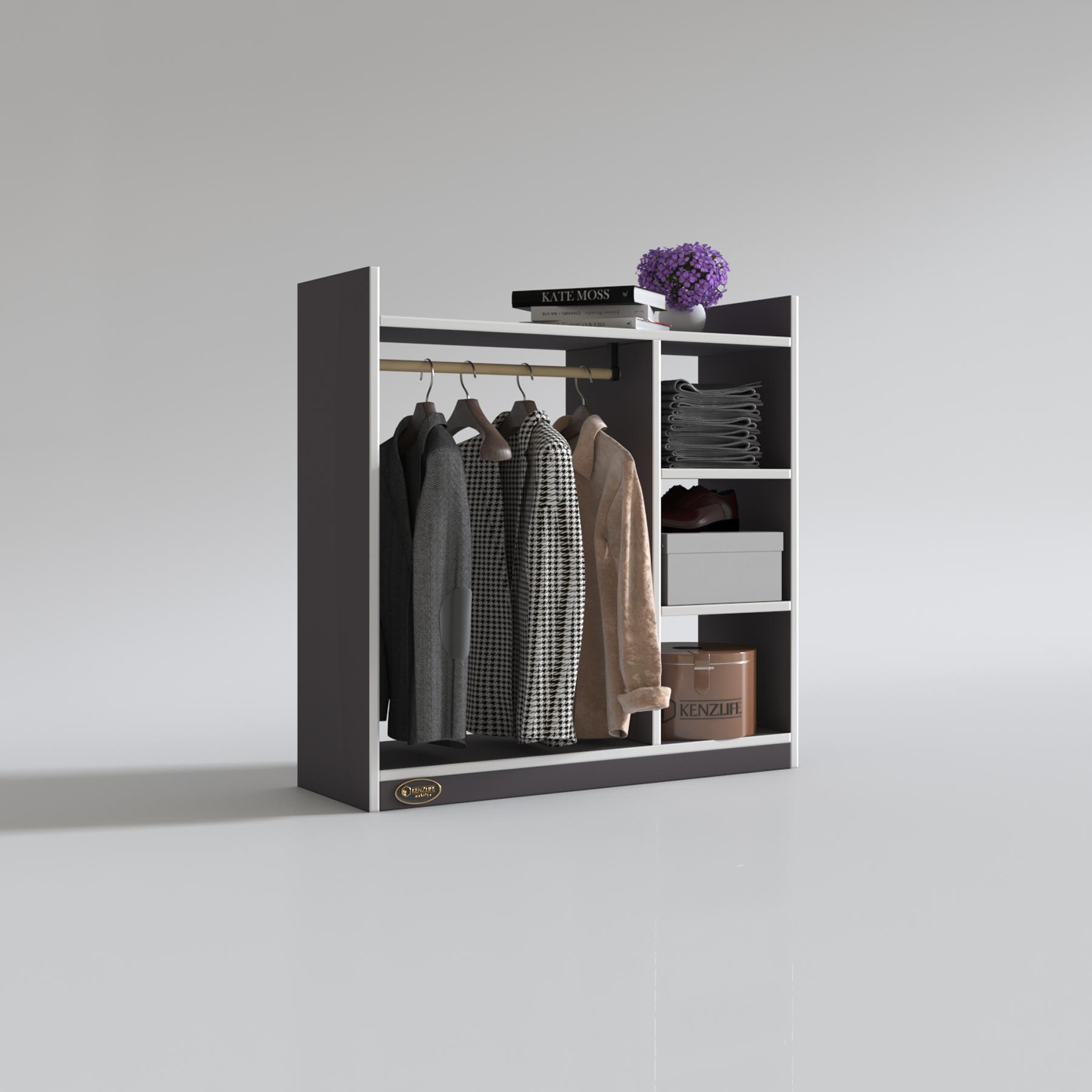 Kenzlife giysi dolabı turabi 090*090*30 gri