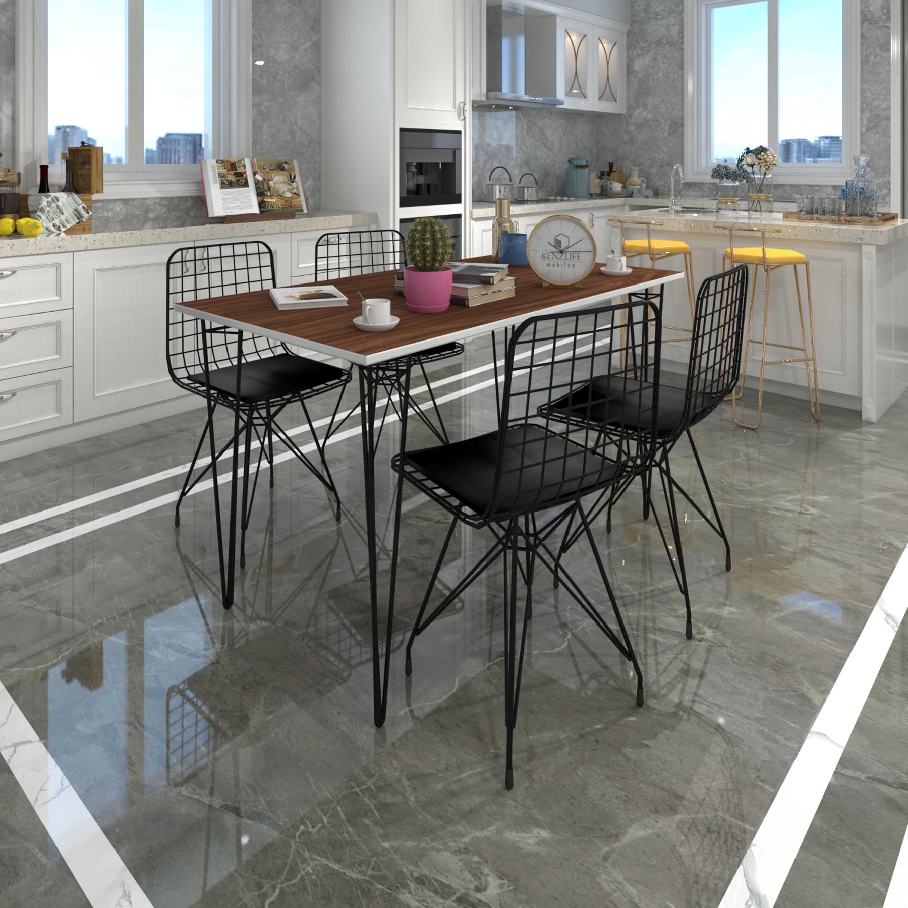 Knsz masa sandalye takımı hem75mazlum cvzsyh 130*070 4 sandalye syhsyh