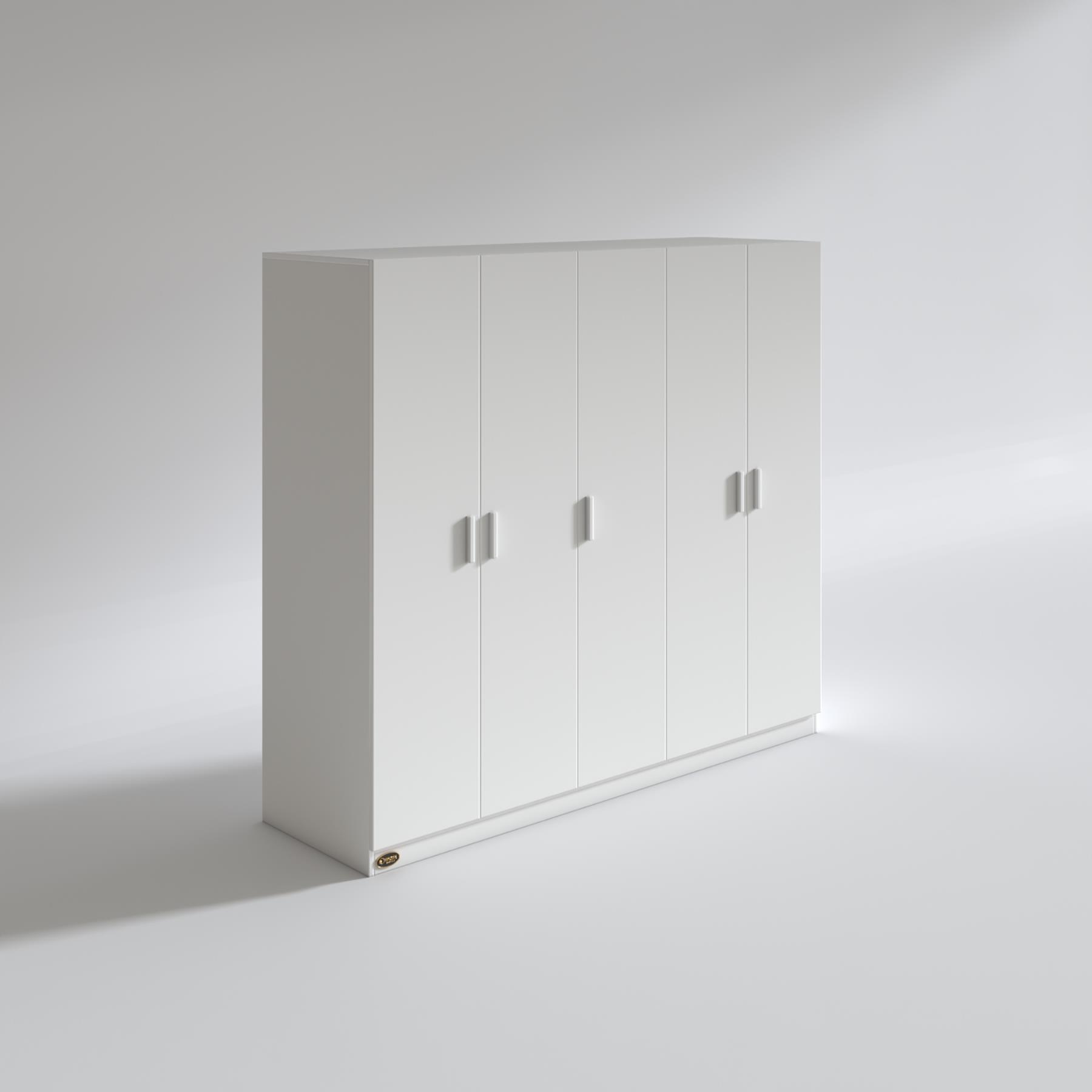 Kenzlife gardırop 5 kapılı 200 lilyum byz 180*200*42 gardolap dolap