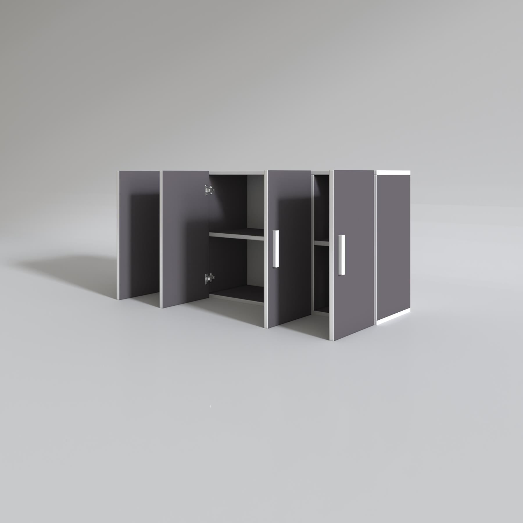 Kenzlife hazır mutfak merlanda gri 060*120*22 mutfak banyo dolabı kapaklı raflı