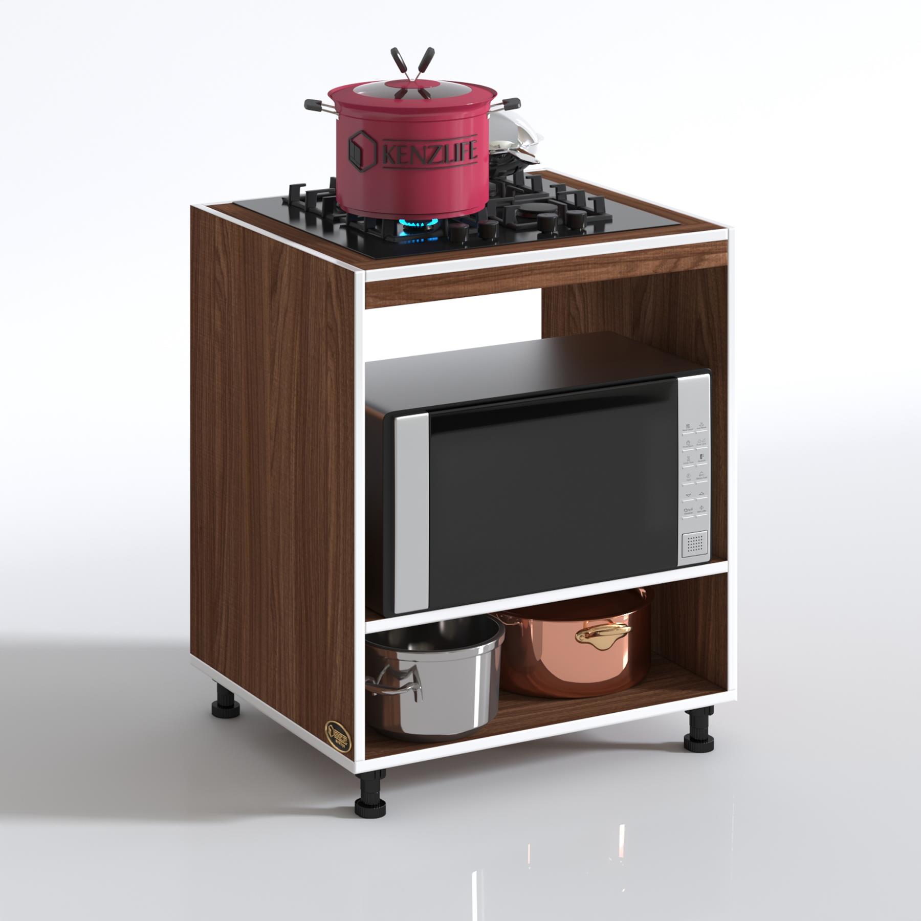 Kenzlife ocak dolabı gülpembe cvz 85*70*60 XLARGE hazır mutfak ankastre gömme ocak için
