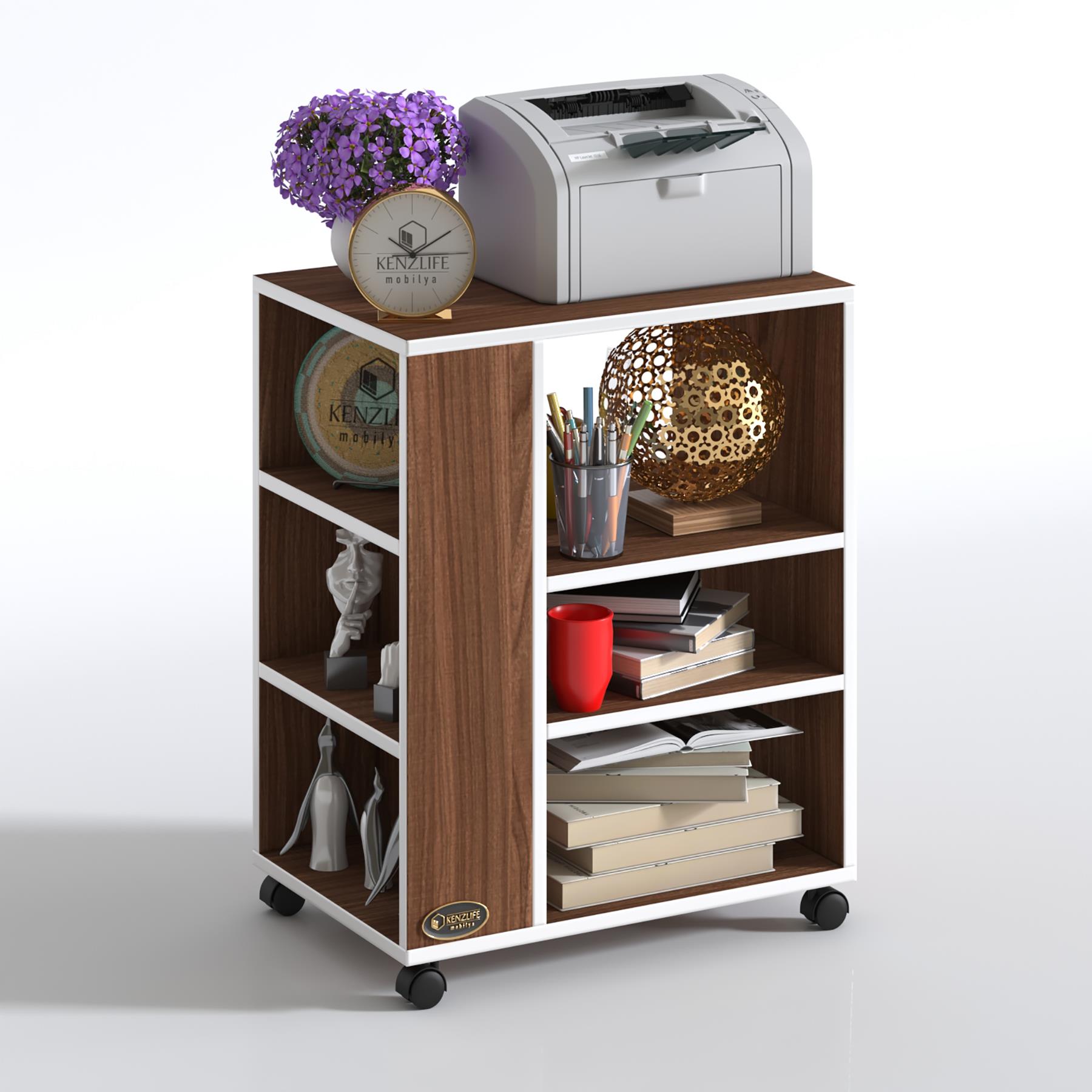 Kenzlife ofis yazıcı masası berubetto106 cvz 106*090*60 tekerlekli sekreter