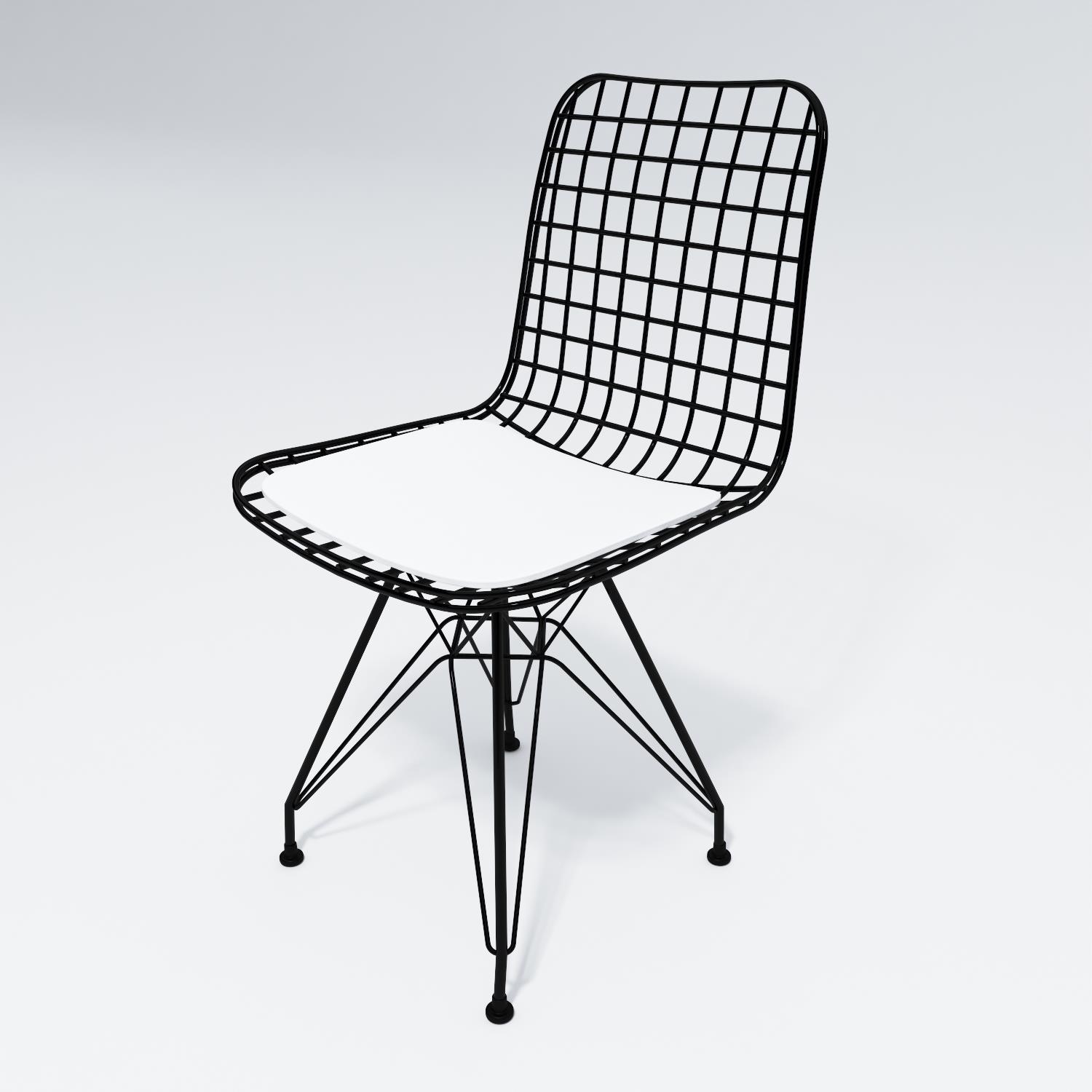 Knsz kafes tel sandalyesi 2 li mazlum syhbyz ofis cafe bahçe mutfak
