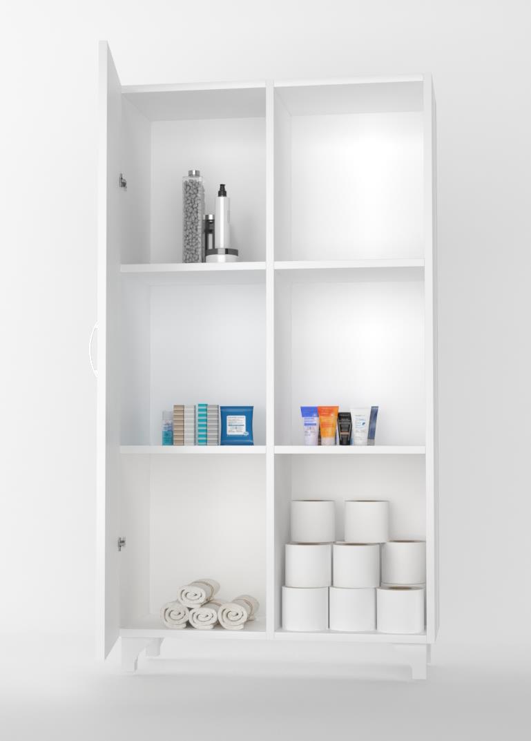 Kenzlife banyo dolabı arzu byz 098*060*32 hazır mutfak ofis kiler kitaplık ayakkabılık arkalıklı