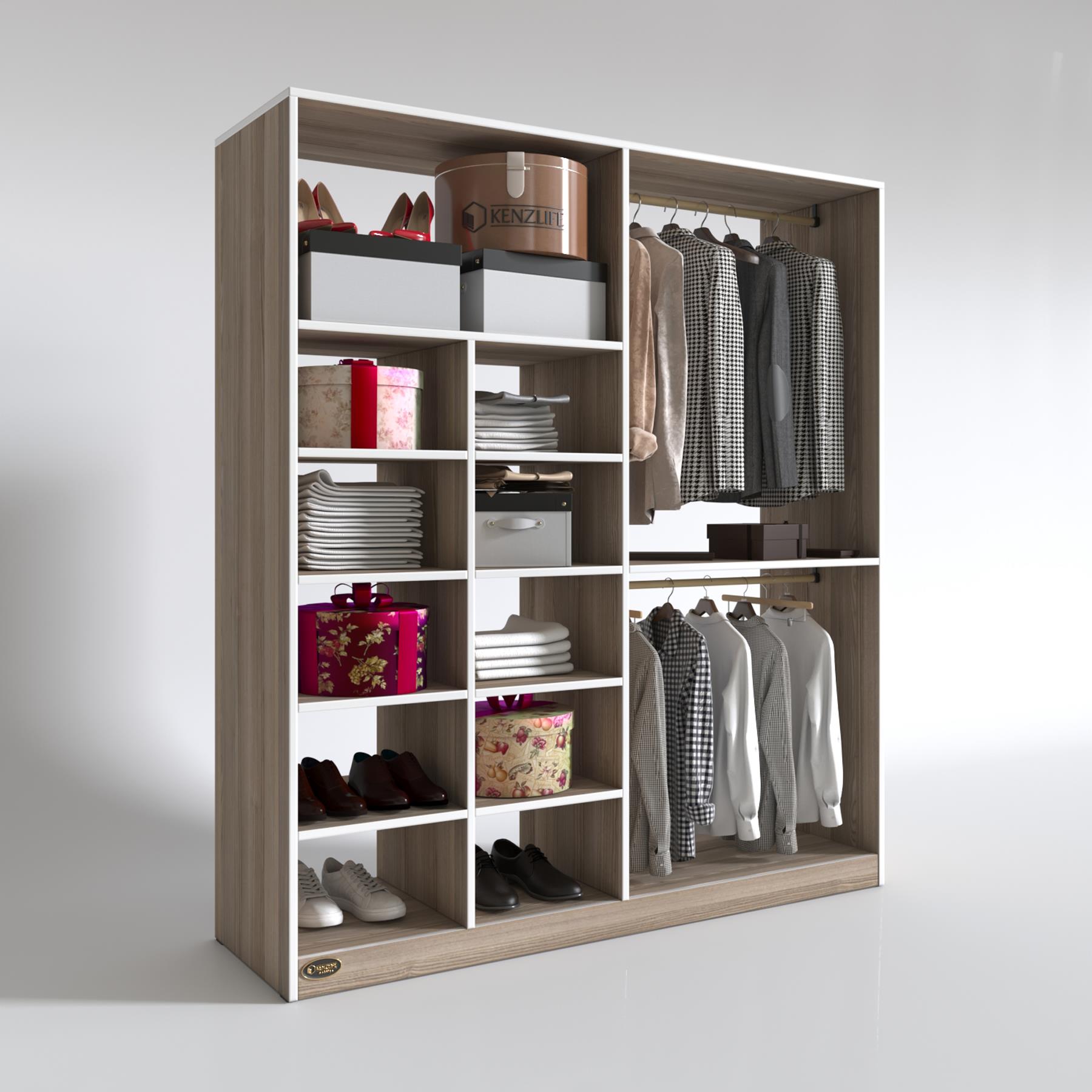 Kenzlife giysi dolabı fikret 180*180*45 crd gardırop