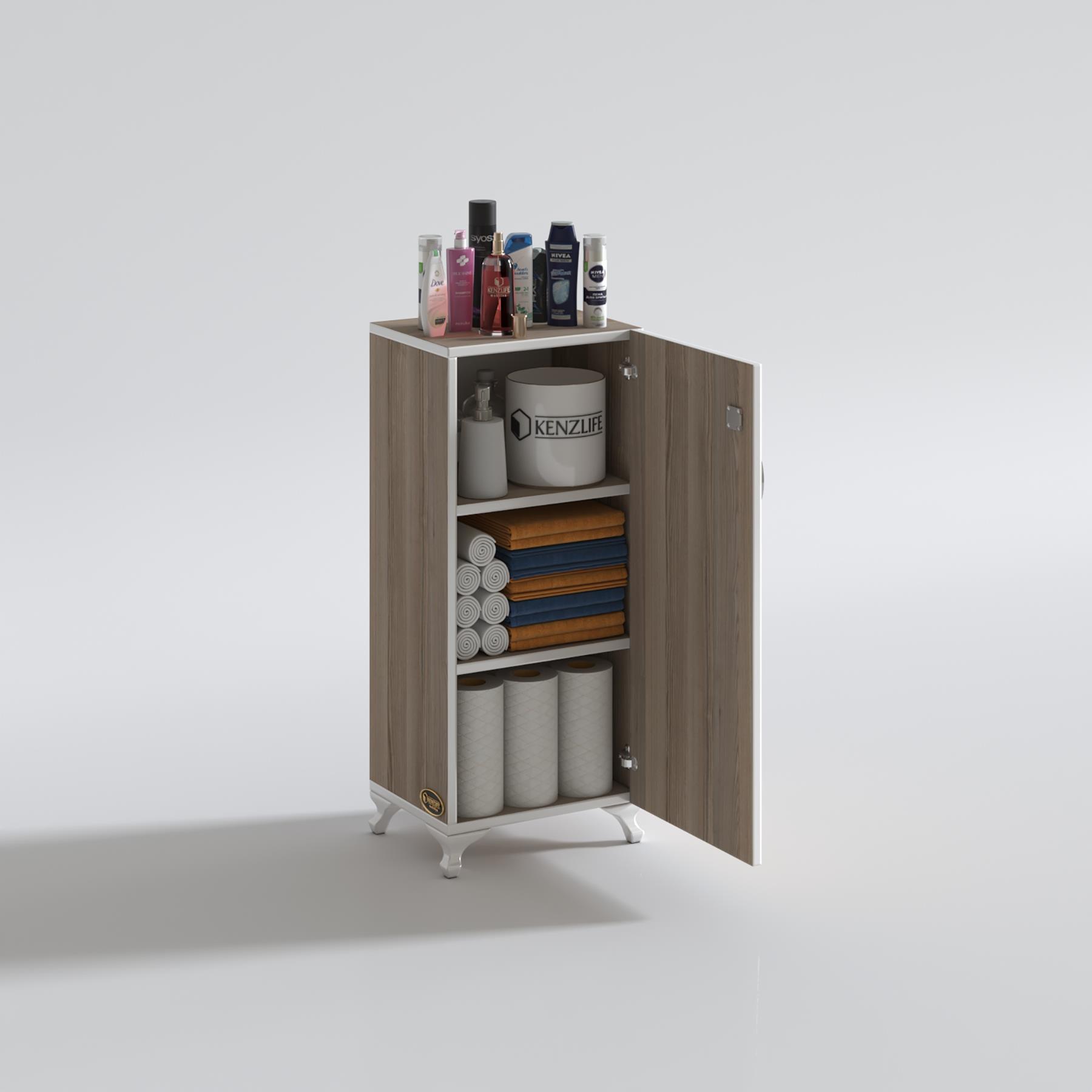 Kenzlife mutfak dolabı zehra 108*030*032 crd kilitli ayaklı banyo evrak ofis kitaplık ayakkabılık kiler