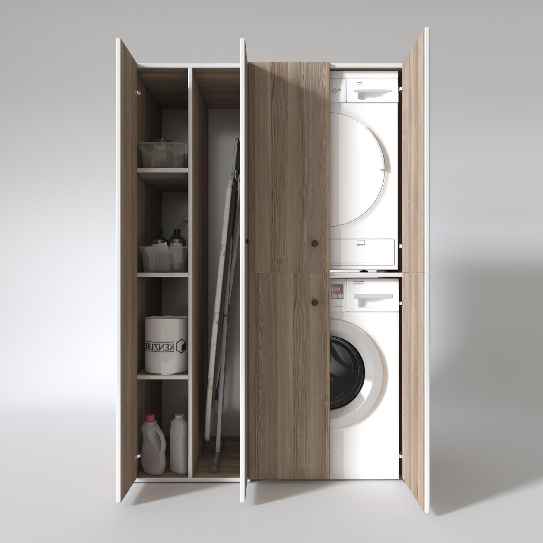 Kenzlife çamaşır-kurutma makinesi dolabı kapaklı yaromira crd 180*120*60 banyo arkalıksız