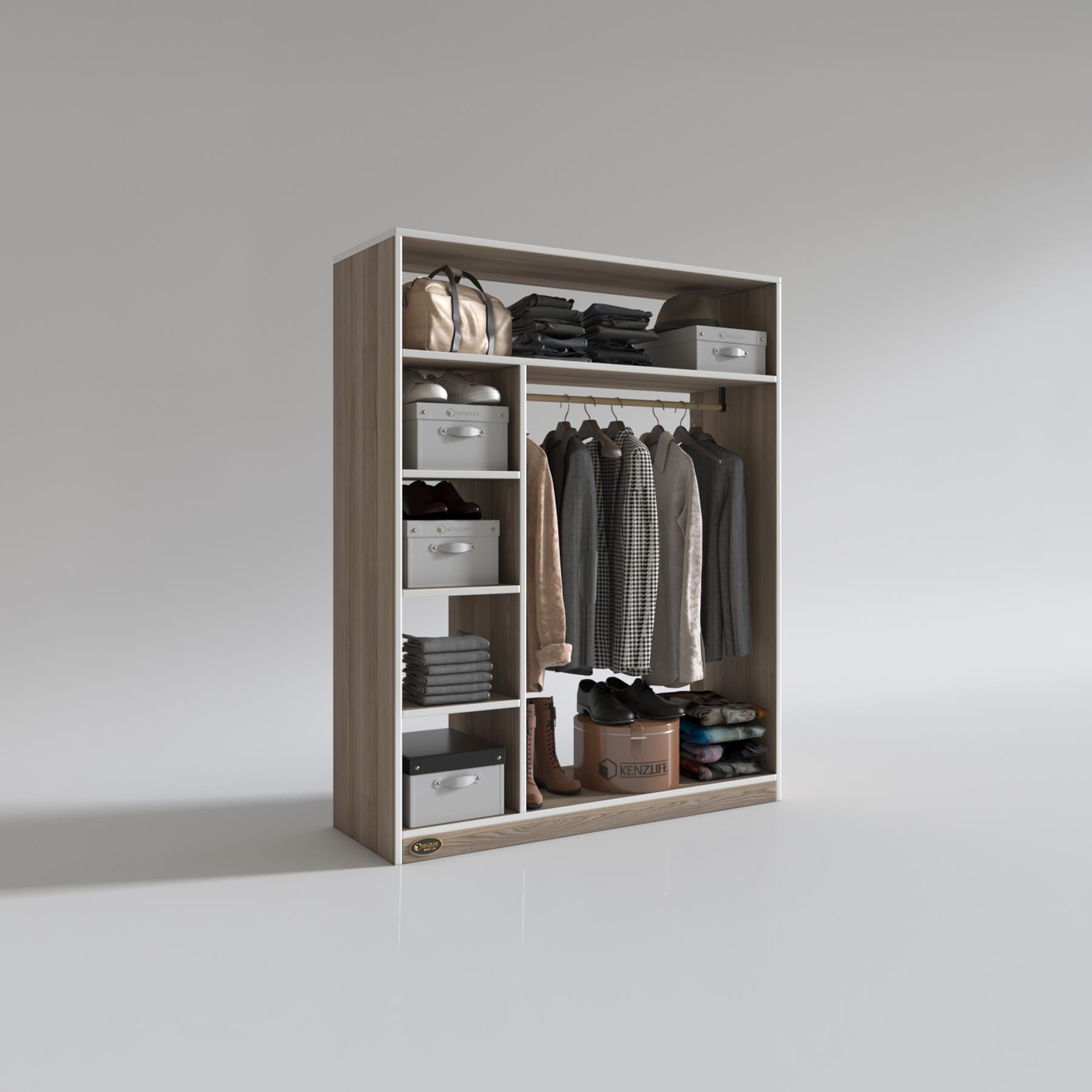 Kenzlife giysi dolabı necmettin 150*120*40 crd gardırop