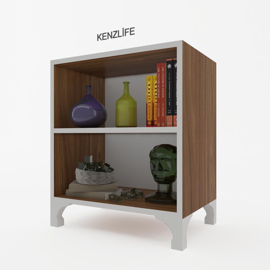 Kenzlife kitaplık tuğçe 068*030*020 cvz ayaklı mutfak dolabı banyo ofis ayakkabılık kiler