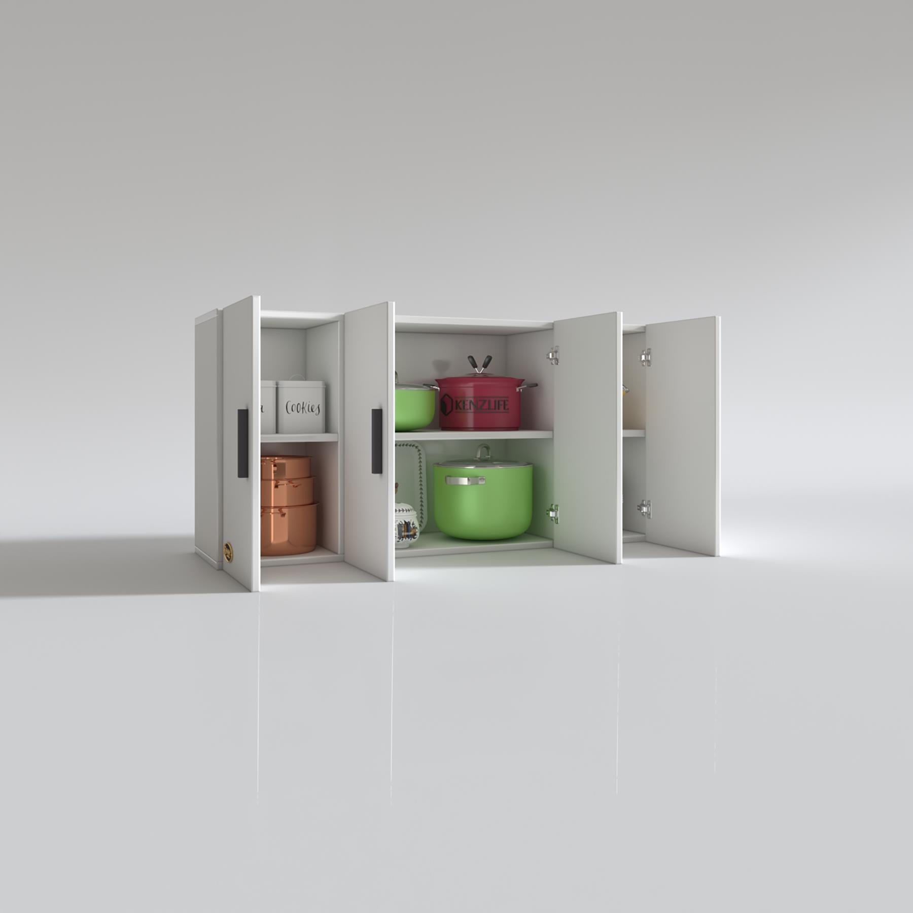 Kenzlife hazır mutfak merlanda byz 060*120*32 mutfak banyo dolabı kapaklı raflı
