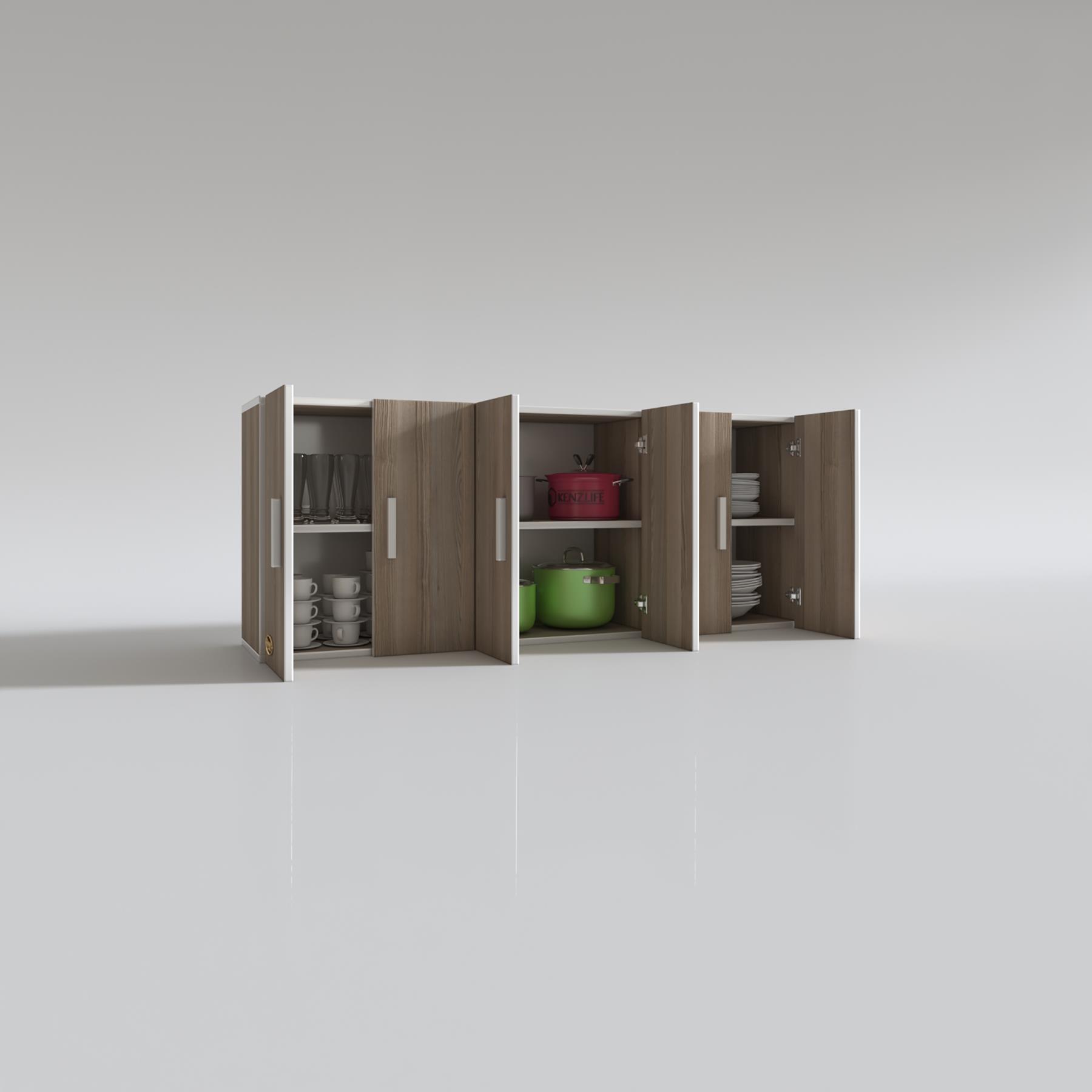 Kenzlife hazır mutfak nonus crd 060*150*32 mutfak banyo dolabı kapaklı raflı