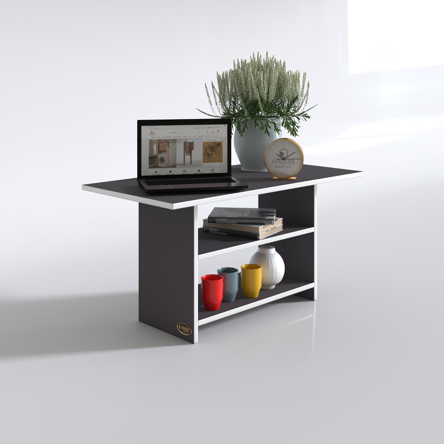 Kenzlife orta salon sehpası boston gri 075*070*50 yemek masası