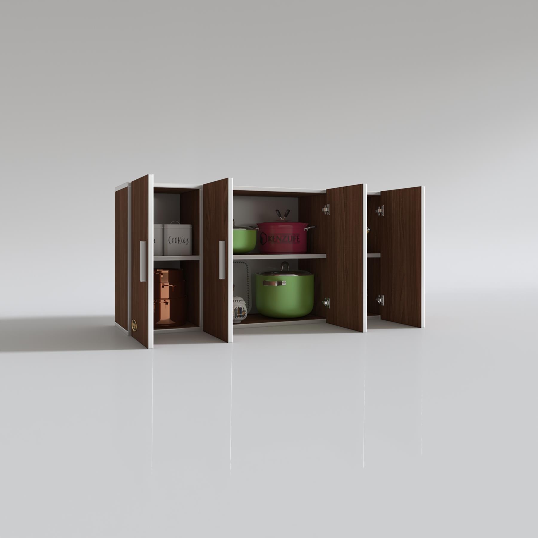 Kenzlife hazır mutfak merlanda cvz 060*120*32 mutfak banyo dolabı kapaklı raflı