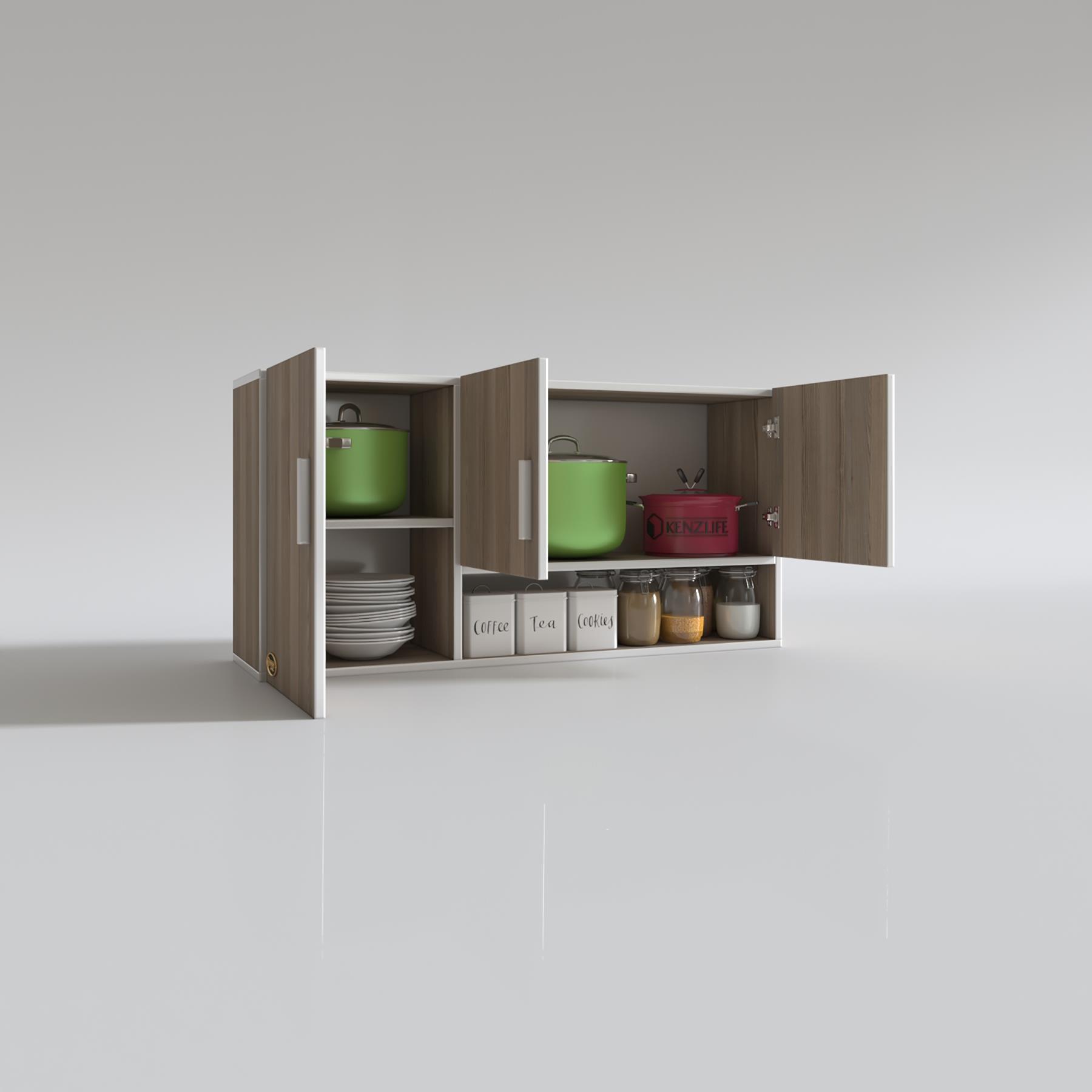 Kenzlife hazır mutfak mirandus22 crd 060*120*22 mutfak banyo dolabı kapaklı raflı