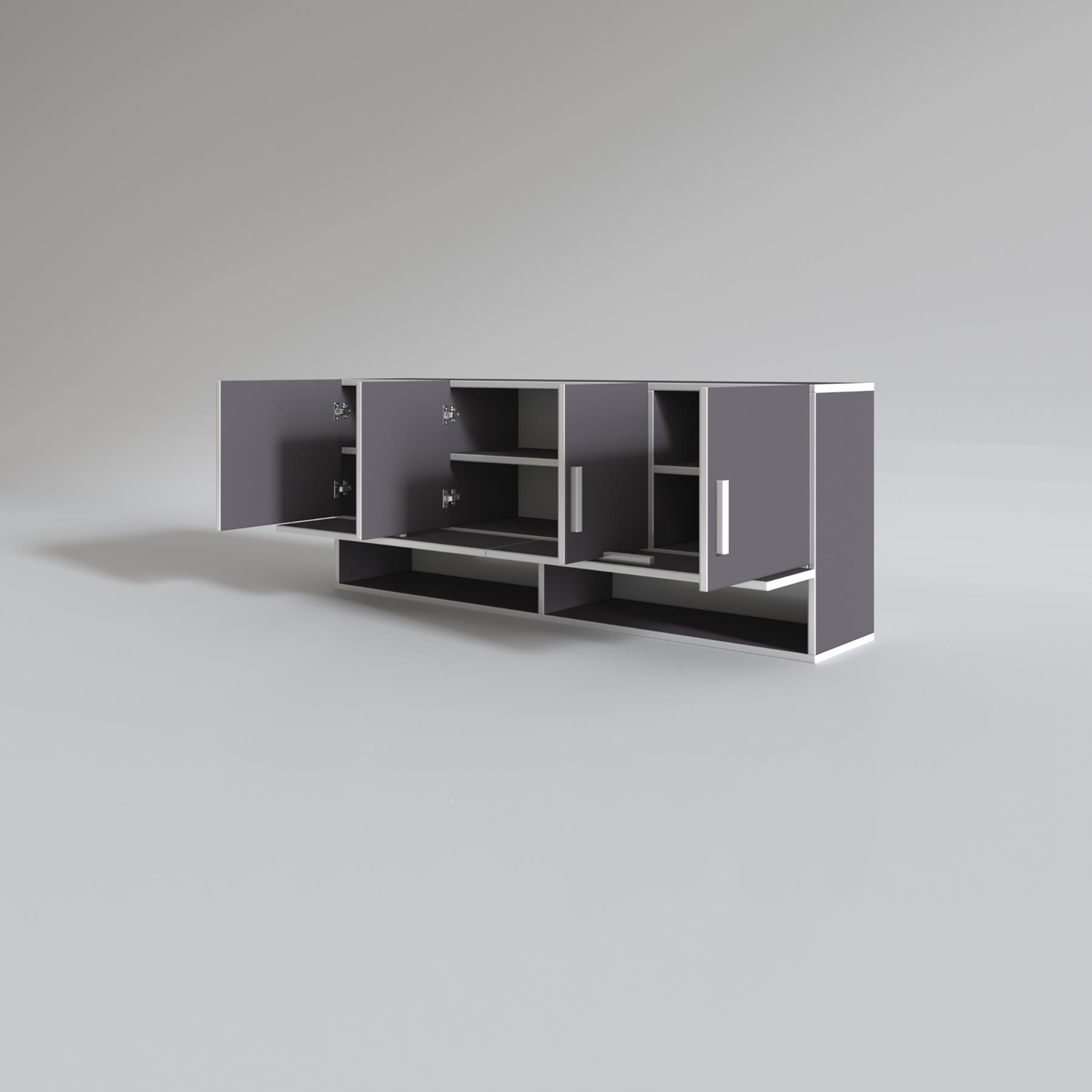 Kenzlife hazır mutfak general gri 060*150*32 mutfak banyo dolabı kapaklı raflı