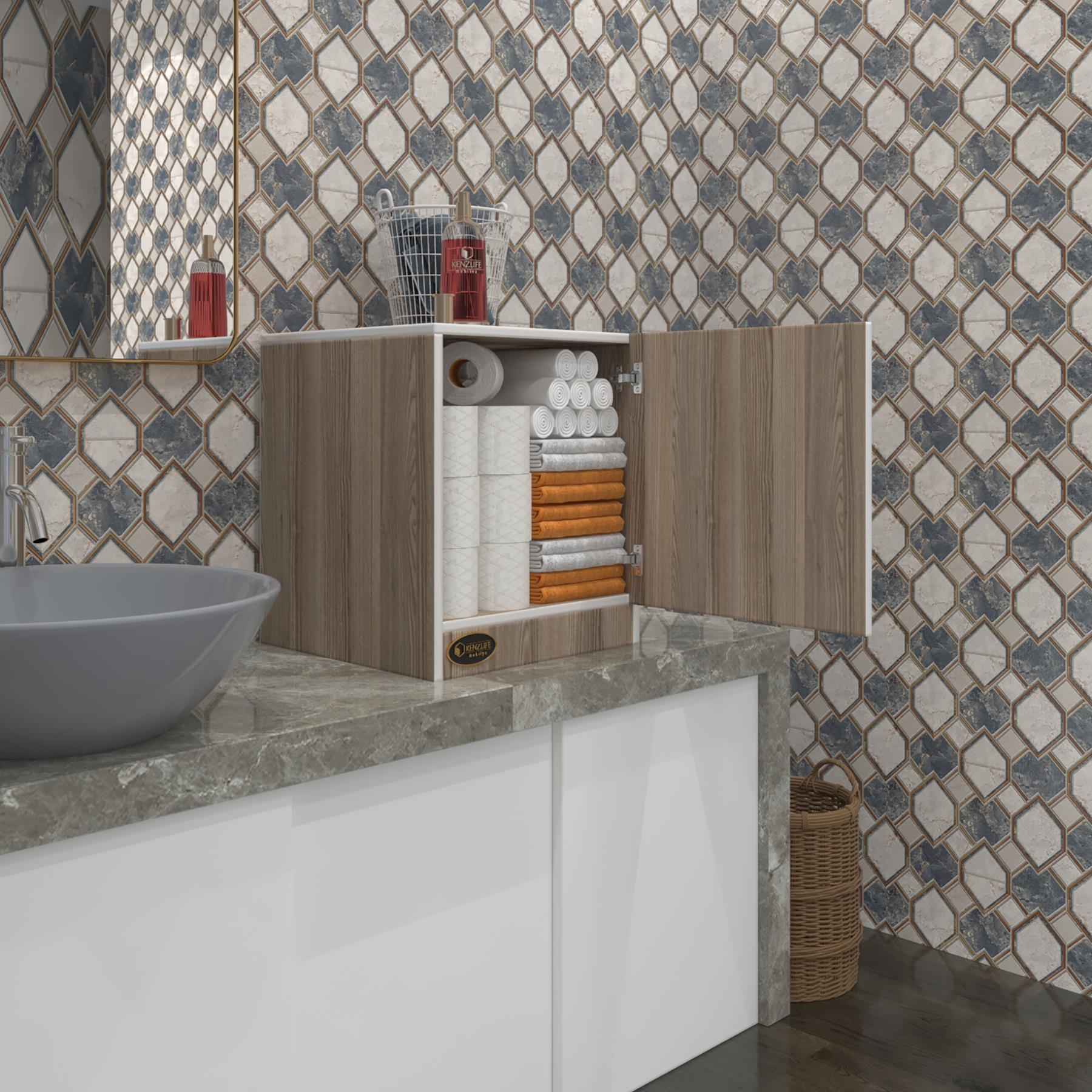 Kenzlife kapaklı mutfak dolabı melek29 crd 039x029x29 banyo ofis komodin (m)