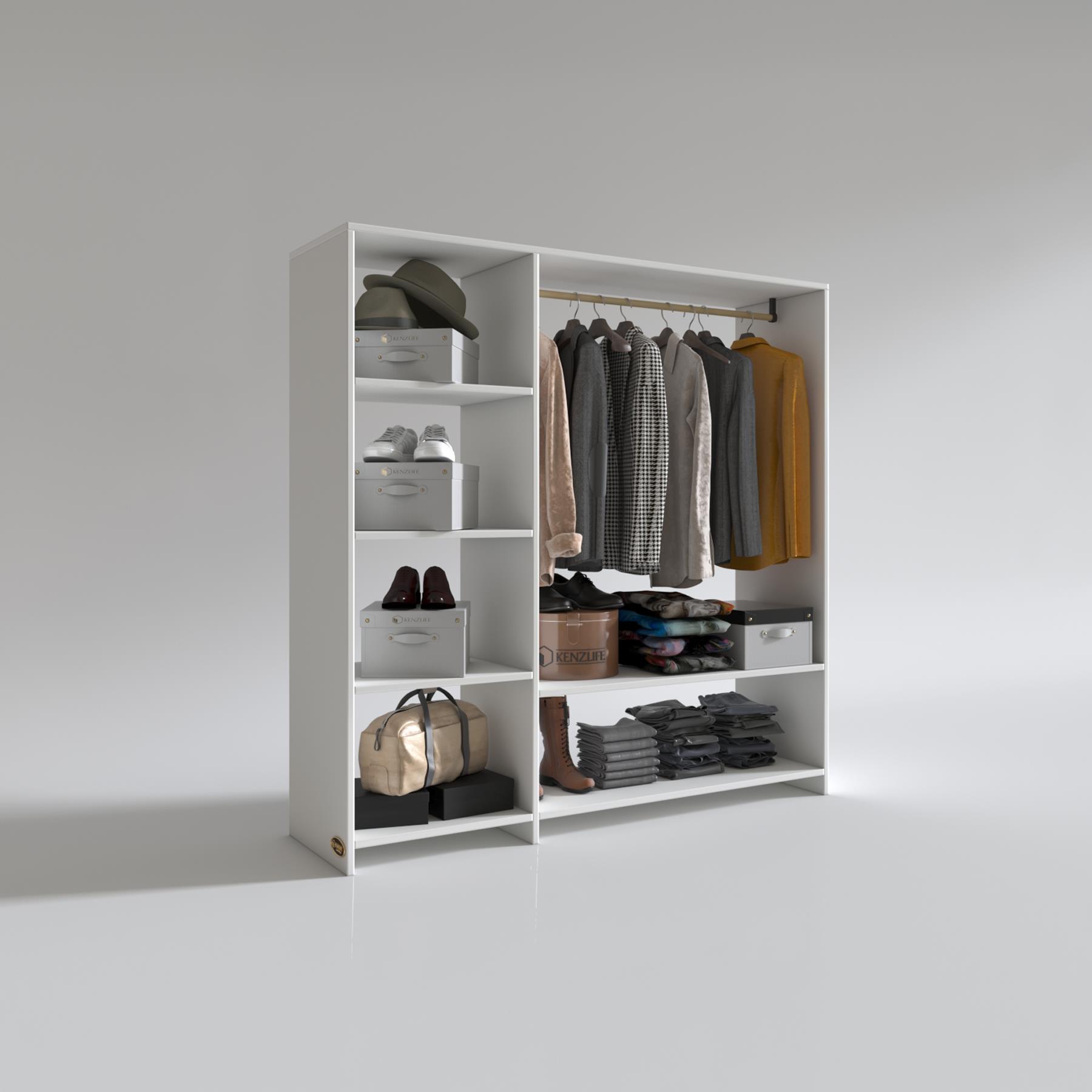 Kenzlife giysi dolabı mükremin 150*150*40 byz gardırop
