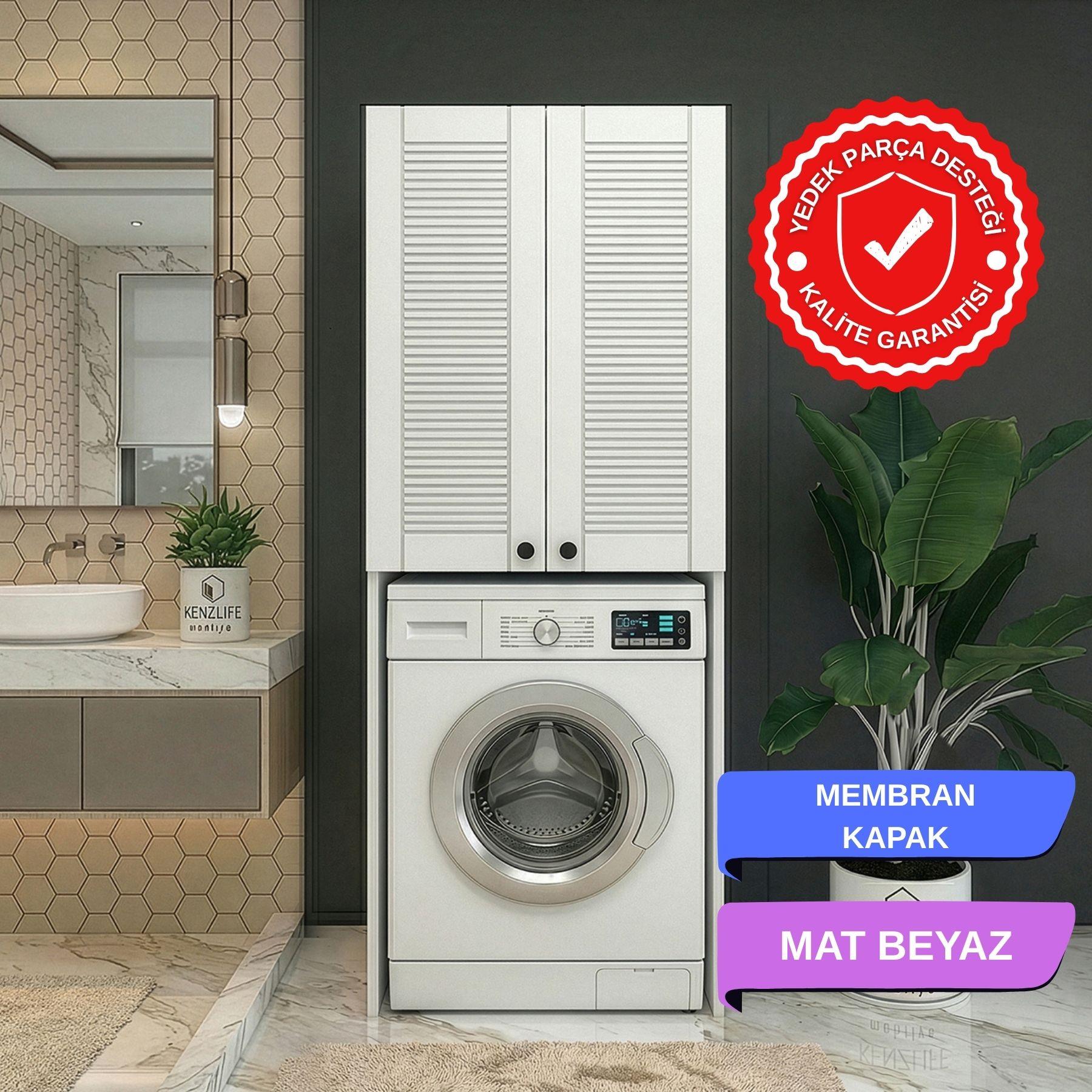 Kenzlife membran çamaşır-kurutma-bulaşık makinesi dolabı mahidevran byzbyz panjur 180*70*60 mebran kapak suntalam gövde