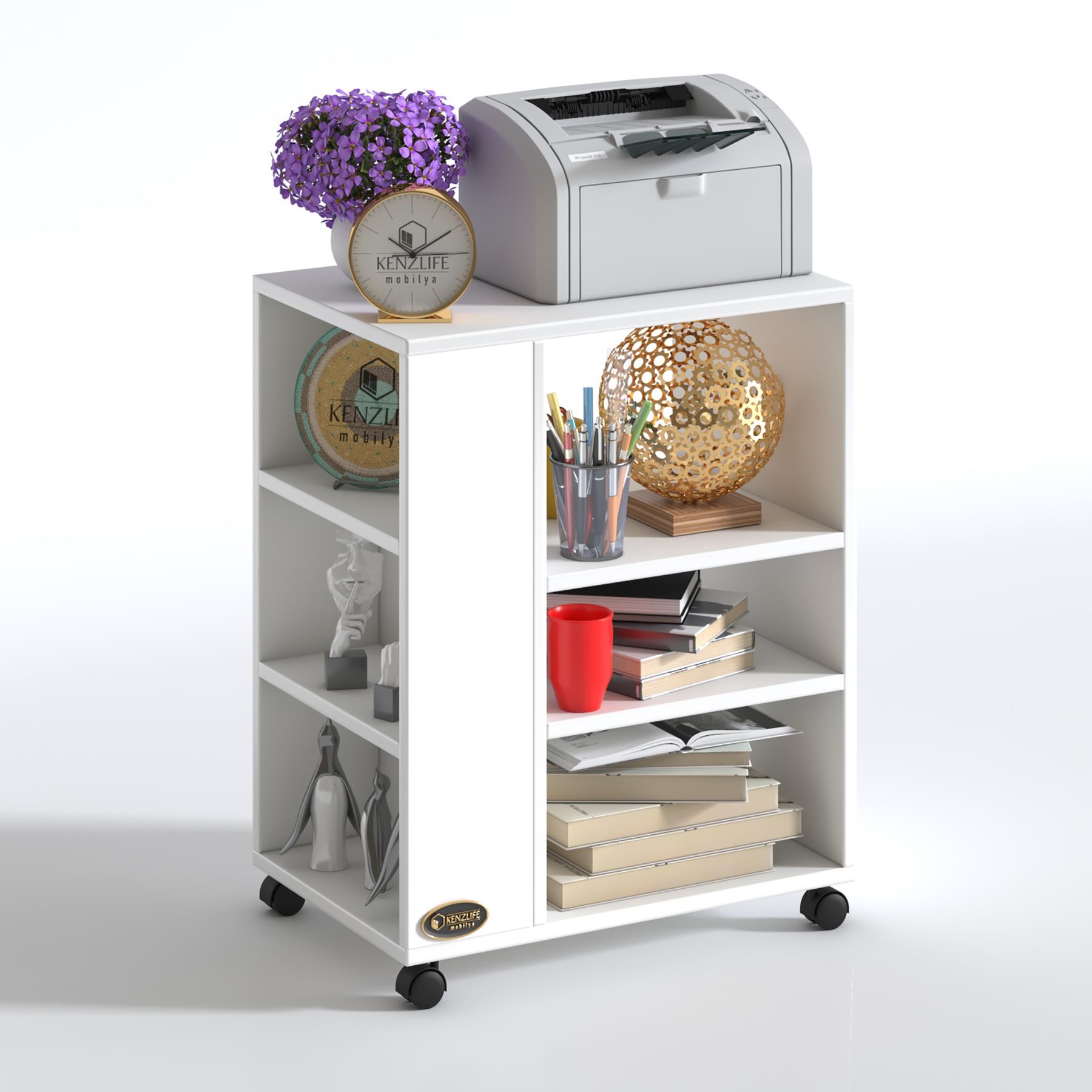 Kenzlife ofis yazıcı masası berubetto076 byz 076*060*40 tekerlekli sekreter