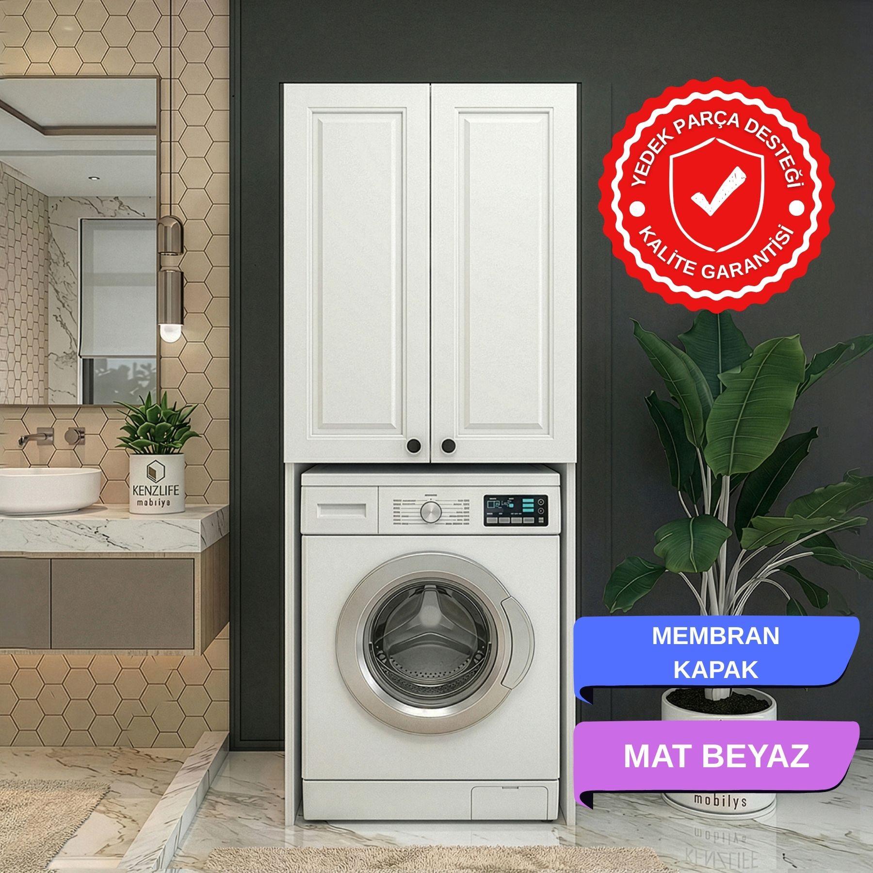 Kenzlife membran çamaşır-kurutma-bulaşık makinesi dolabı mahidevran byzbyz çerçeve 180*70*60 mebran kapak suntalam gövde