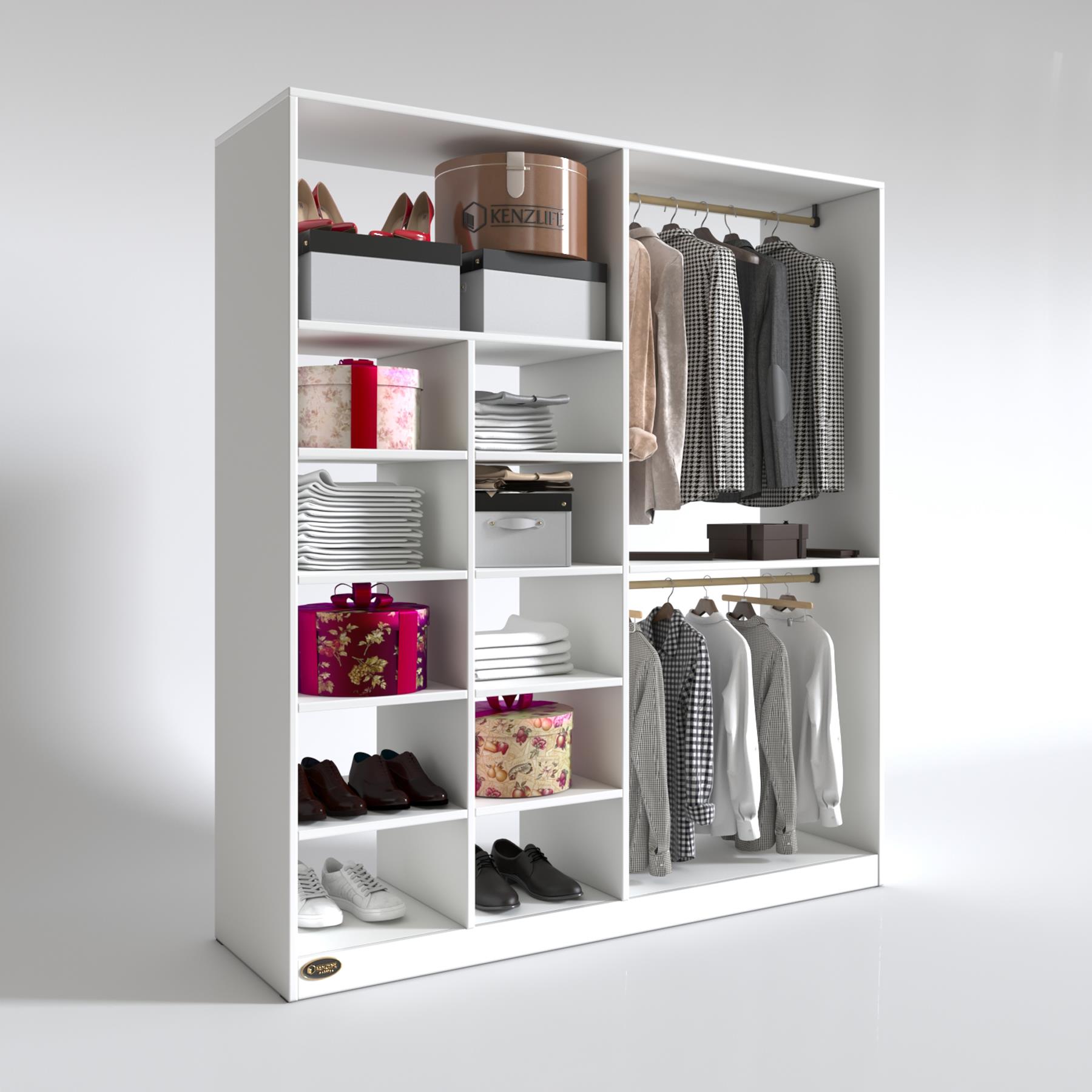 Kenzlife giysi dolabı fikret 180*180*45 byz gardırop