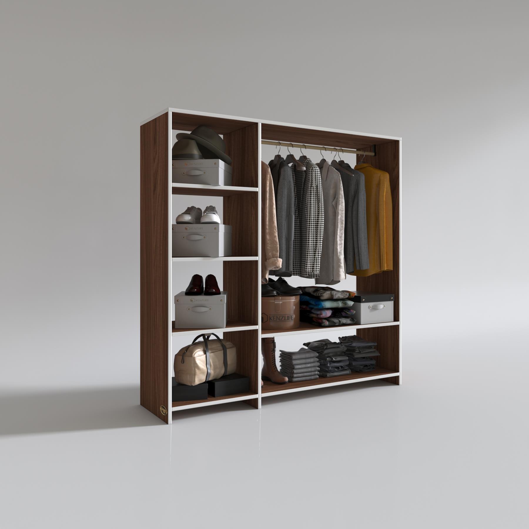 Kenzlife giysi dolabı mükremin 150*150*40 cvz gardırop