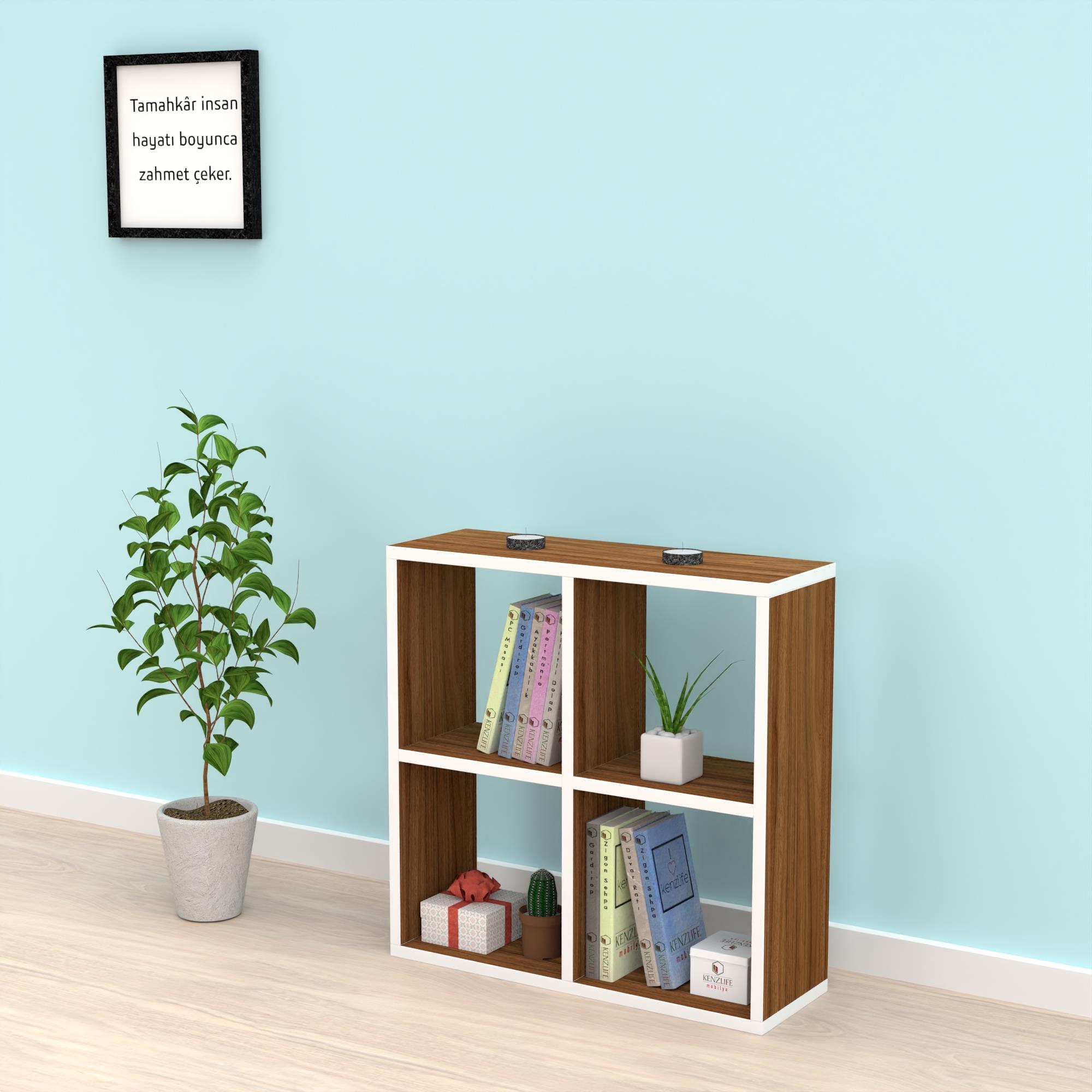 Kenzlife kitaplık gülbin 060*060*20 cvz duvar rafı