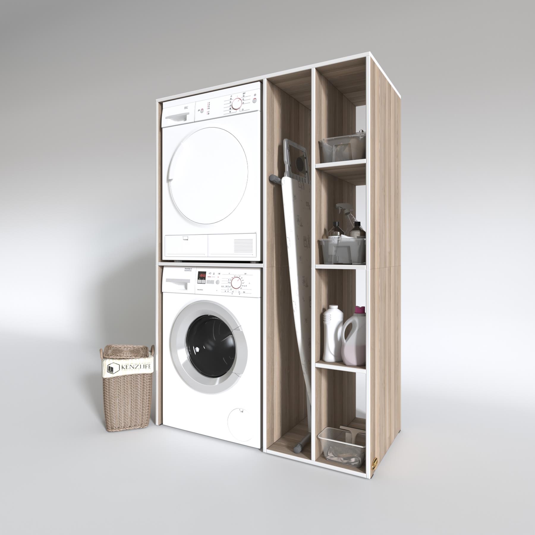 Kenzlife çamaşır-kurutma makinesi dolabı alyusha crd 180*120*60 banyo kapaksız arkalıksız
