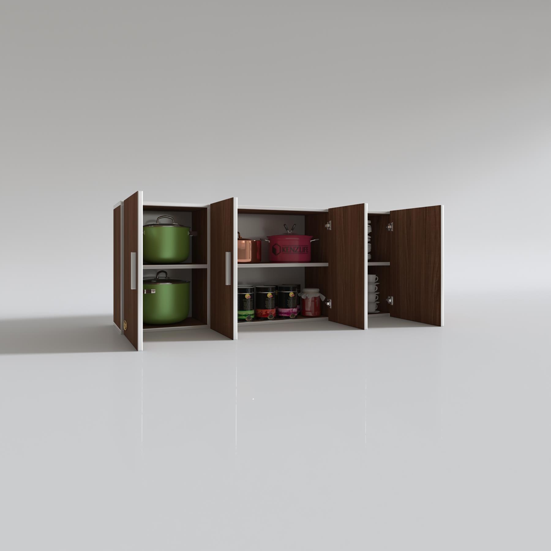 Kenzlife hazır mutfak marina cvz 060*150*22 mutfak banyo dolabı kapaklı raflı