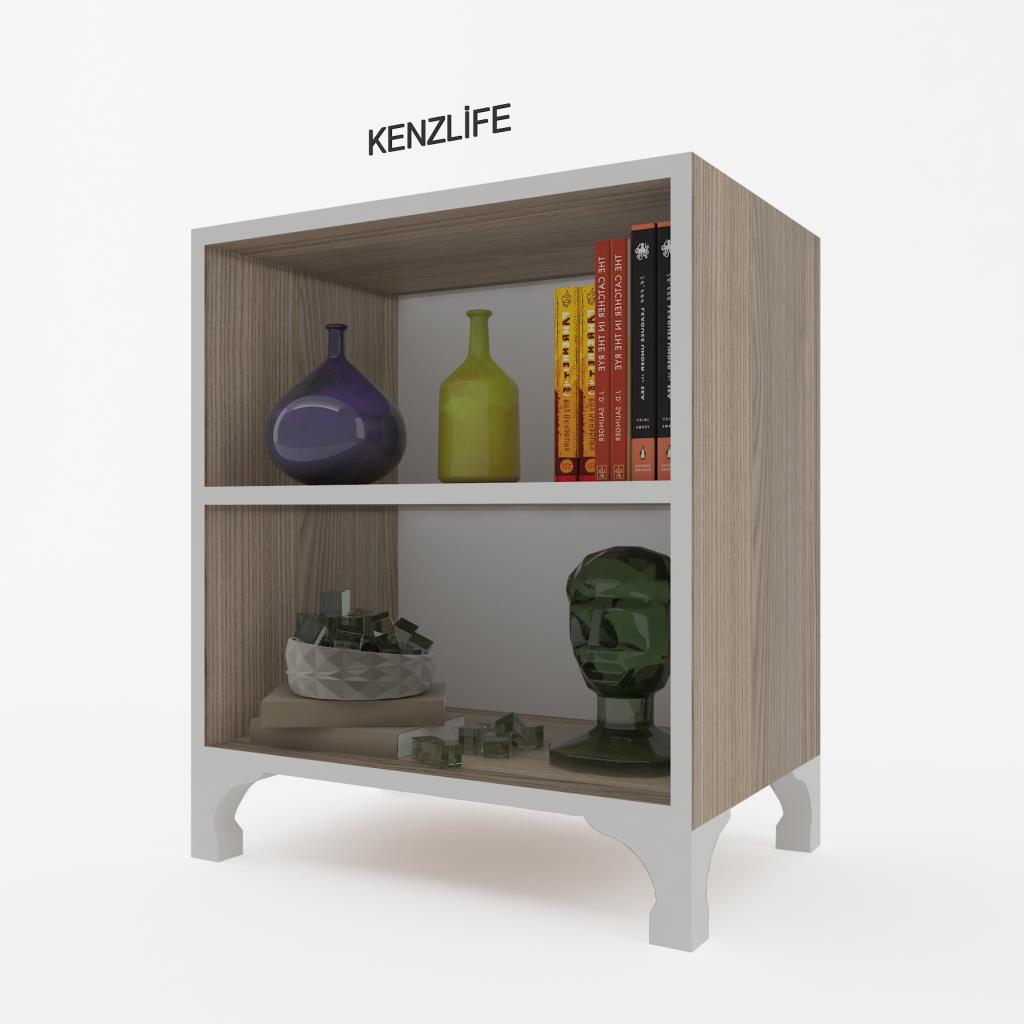 Kenzlife kitaplık tuğçe 048*030*020 crd ayaklı mutfak dolabı banyo ofis ayakkabılık kiler