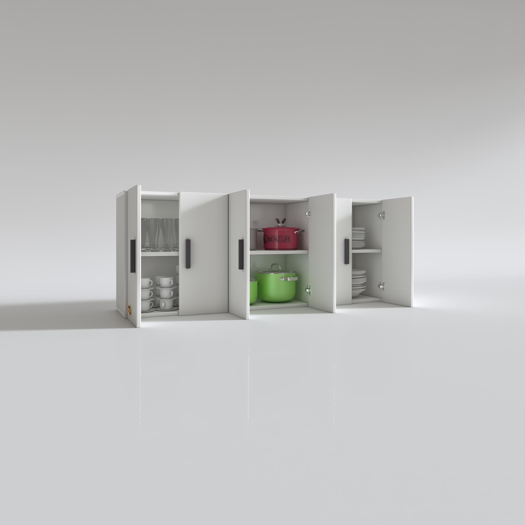 Kenzlife hazır mutfak zanobi byz 060*180*32 mutfak banyo dolabı kapaklı raflı