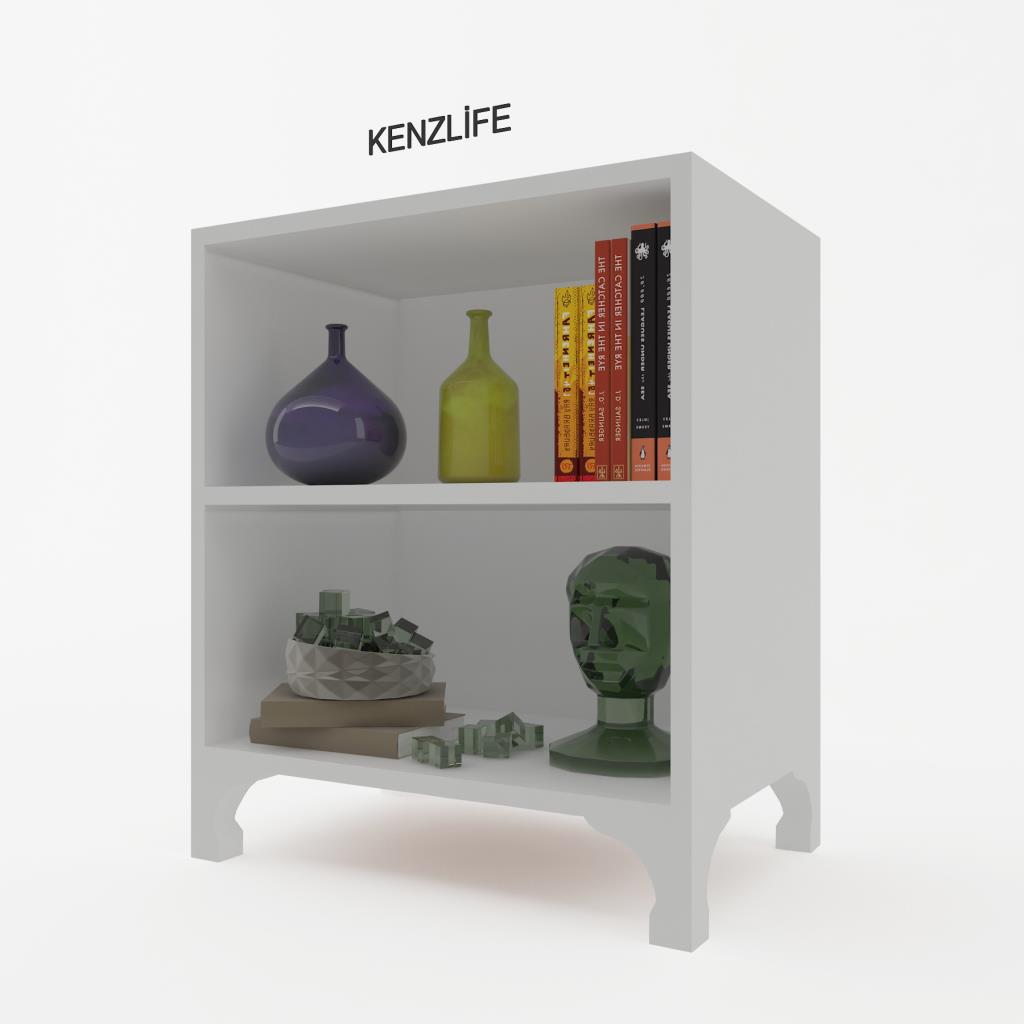 Kenzlife kitaplık tuğçe 068*030*020 byz ayaklı mutfak dolabı banyo ofis ayakkabılık kiler