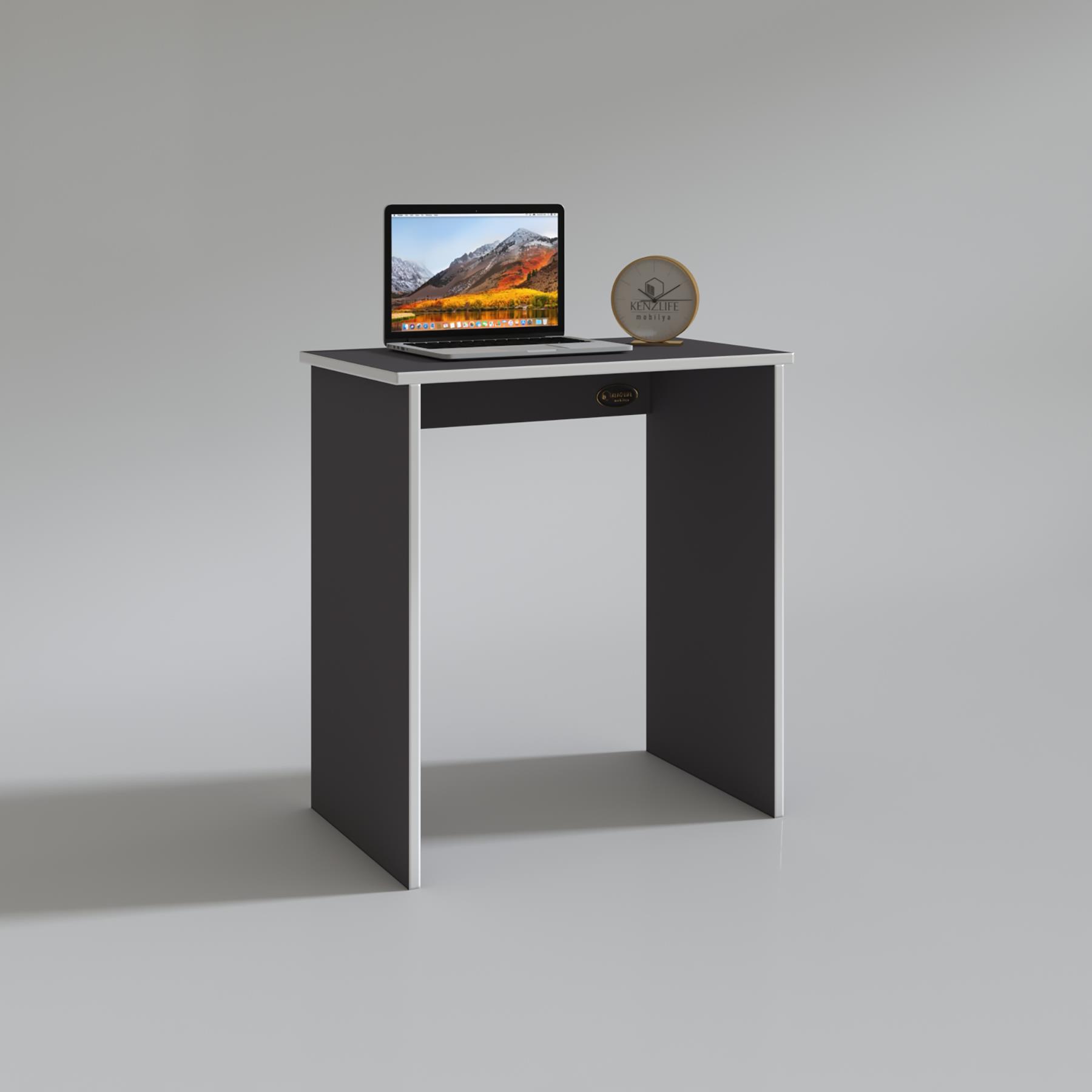 Kenzlife bilgisayar çalışma masası çambudivip 075*070*40 gri ofis sekreter laptop