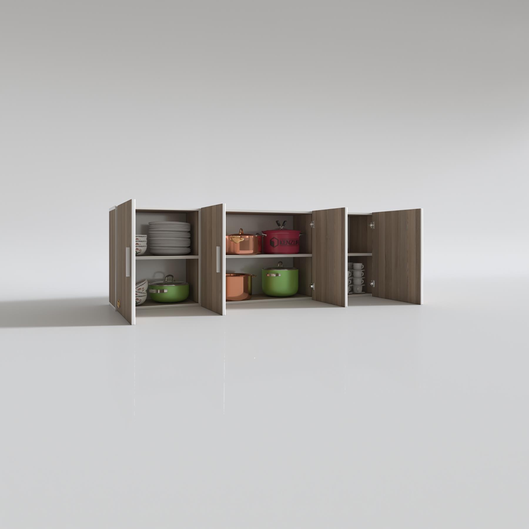 Kenzlife hazır mutfak silvanus crd 060*180*22 mutfak banyo dolabı kapaklı raflı