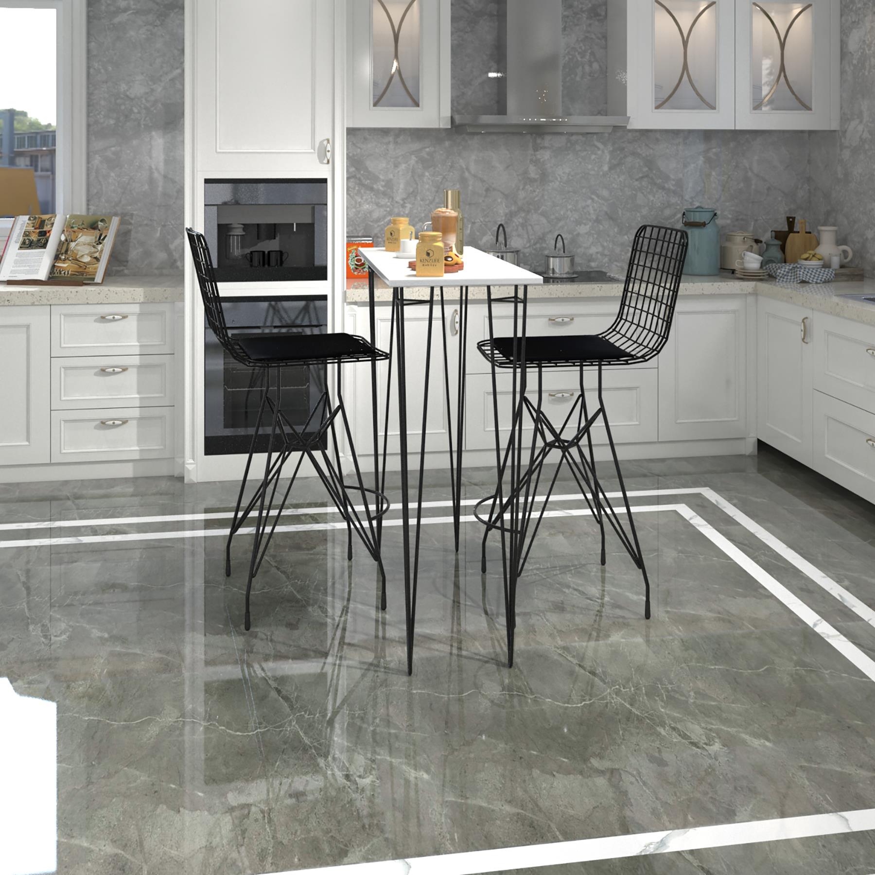 Knsz masa sandalye takımı hem105zengin byzsyh 100*040 2 sandalye syhsyh