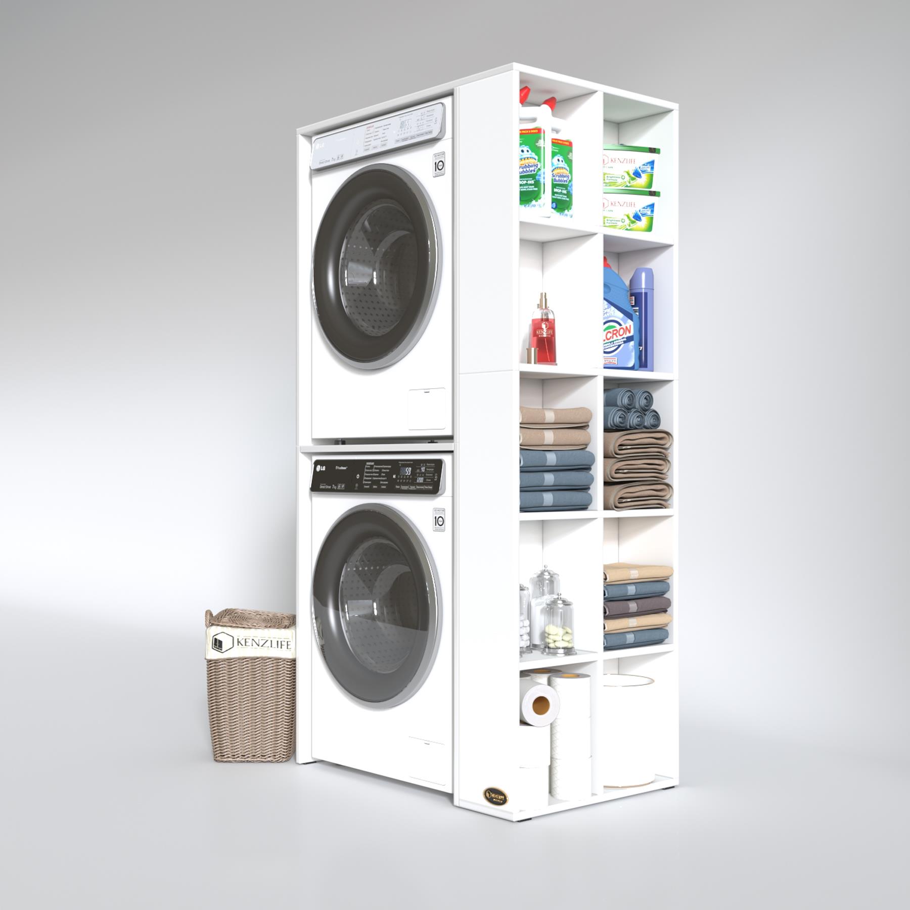 Kenzlife çamaşır-kurutma makinesi dolabı bolodenka byz 180*090*60 banyo kapaksız arkalıksız