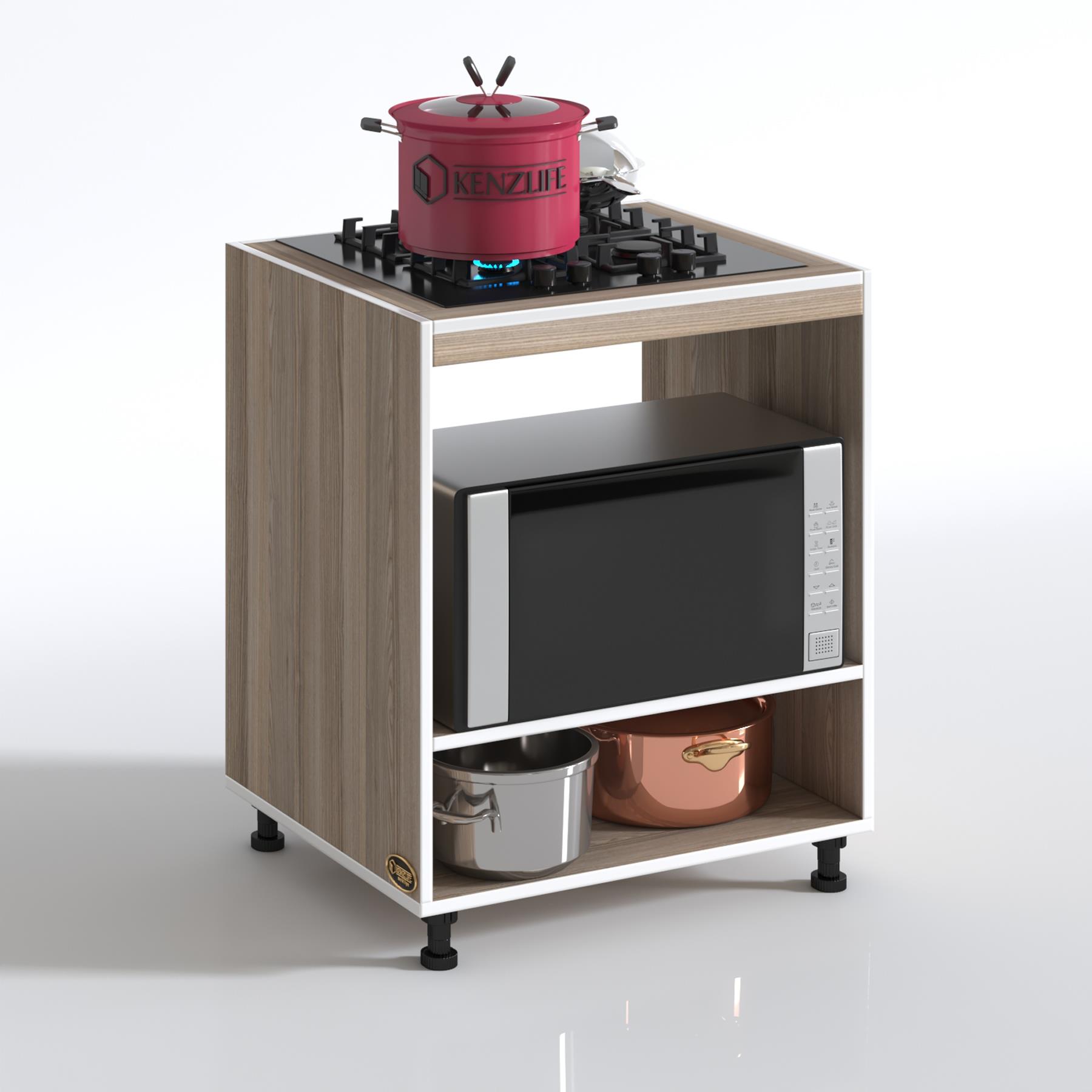 Kenzlife ocak dolabı gülpembe crd 85*70*60 XLARGE hazır mutfak ankastre gömme ocak için